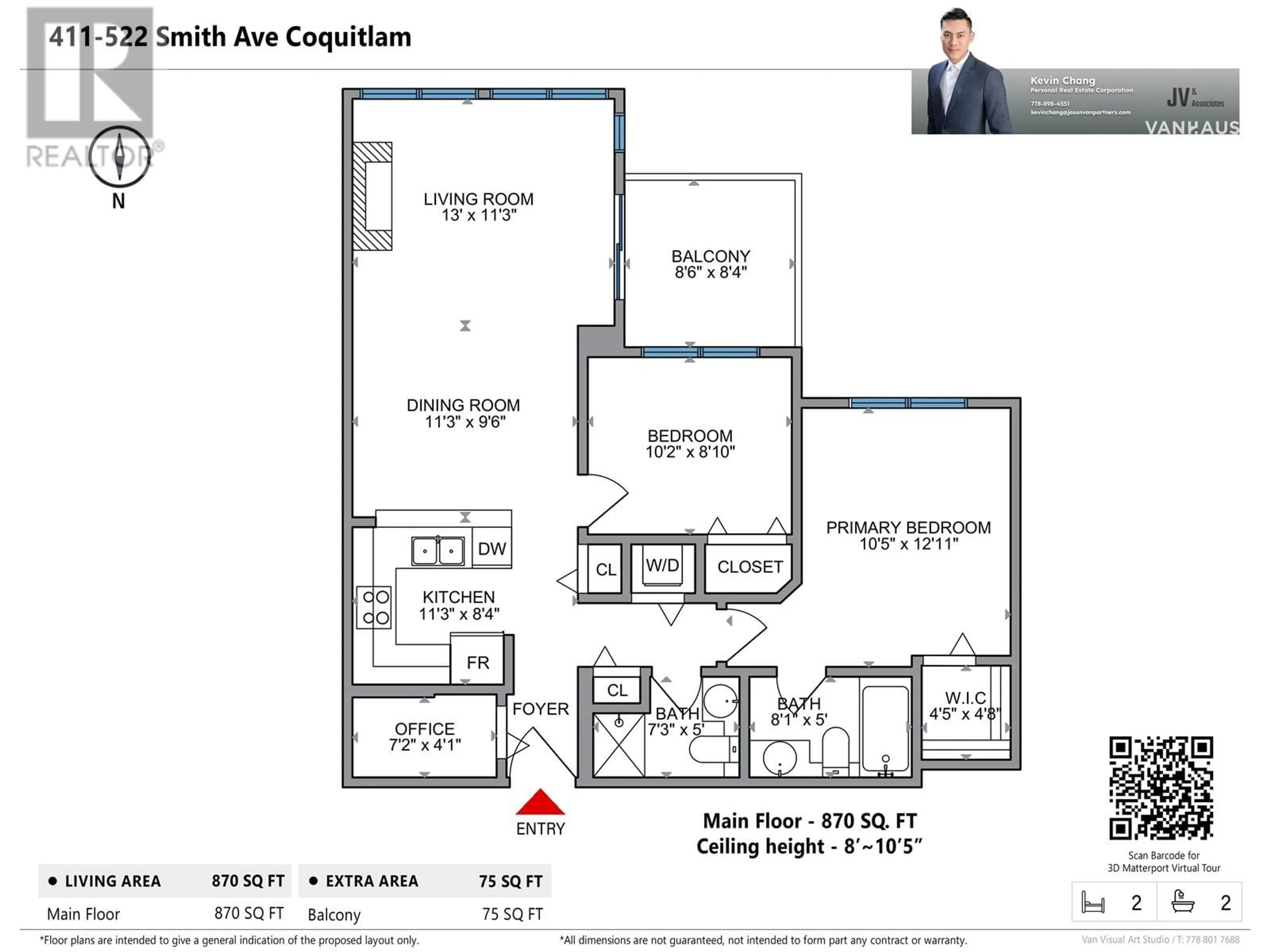 Floor plan for 411 - 522 SMITH AVENUE, Coquitlam British Columbia V3J7X7