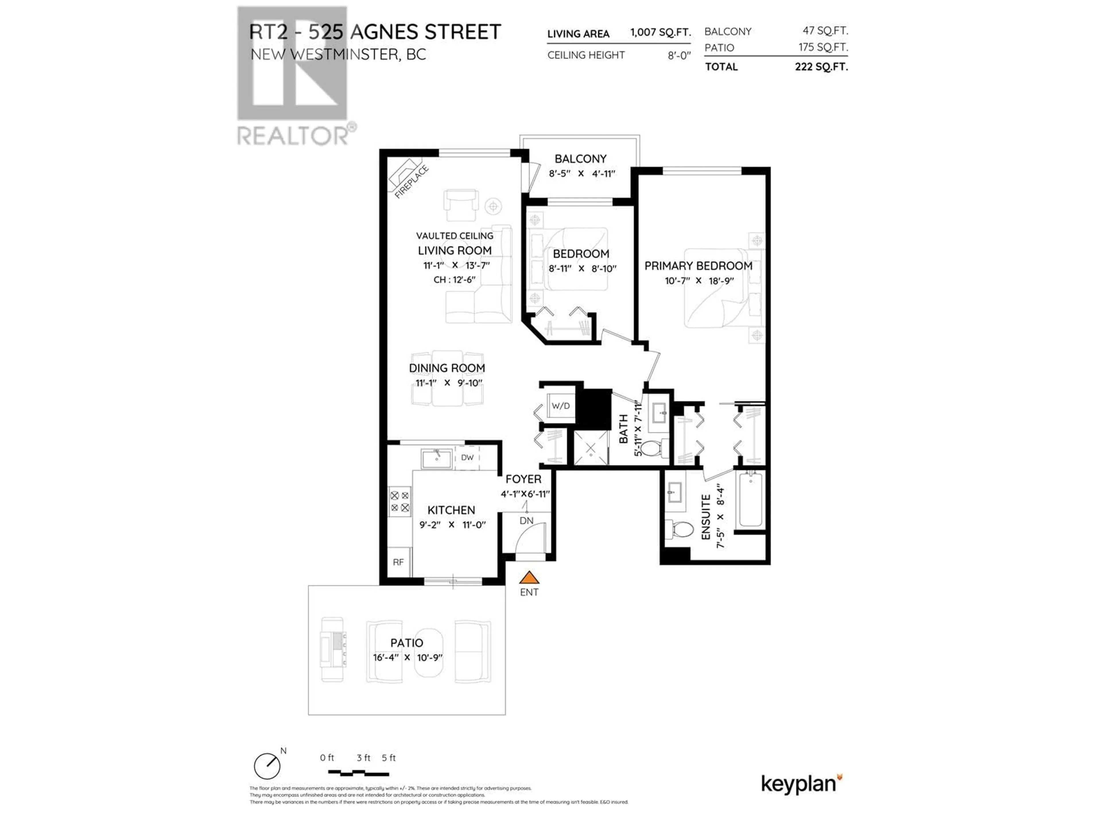 Floor plan for RT2 - 525 AGNES STREET, New Westminster British Columbia V3L1G2