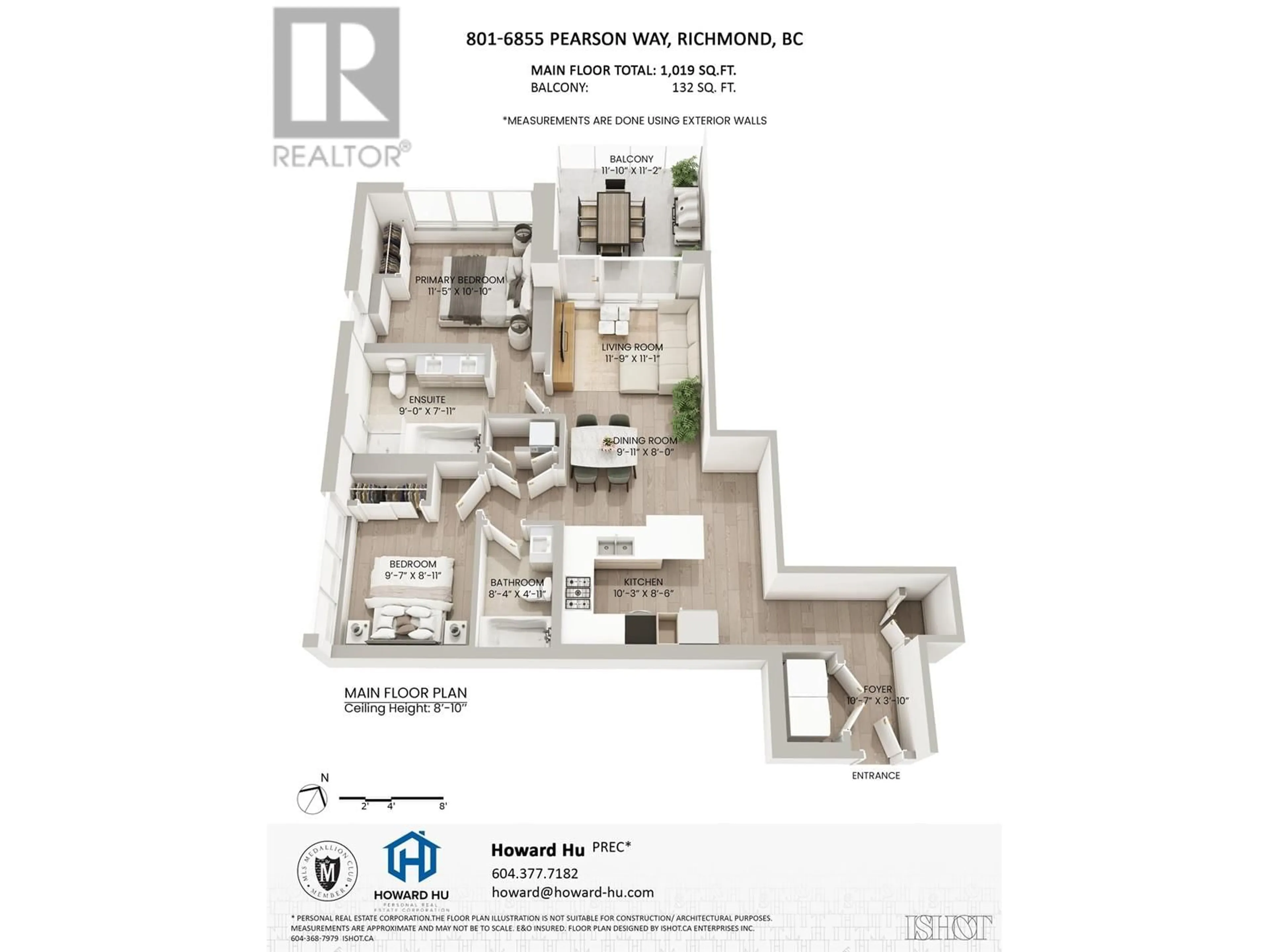 Floor plan for 801 - 6855 PEARSON WAY, Richmond British Columbia V7C0E9