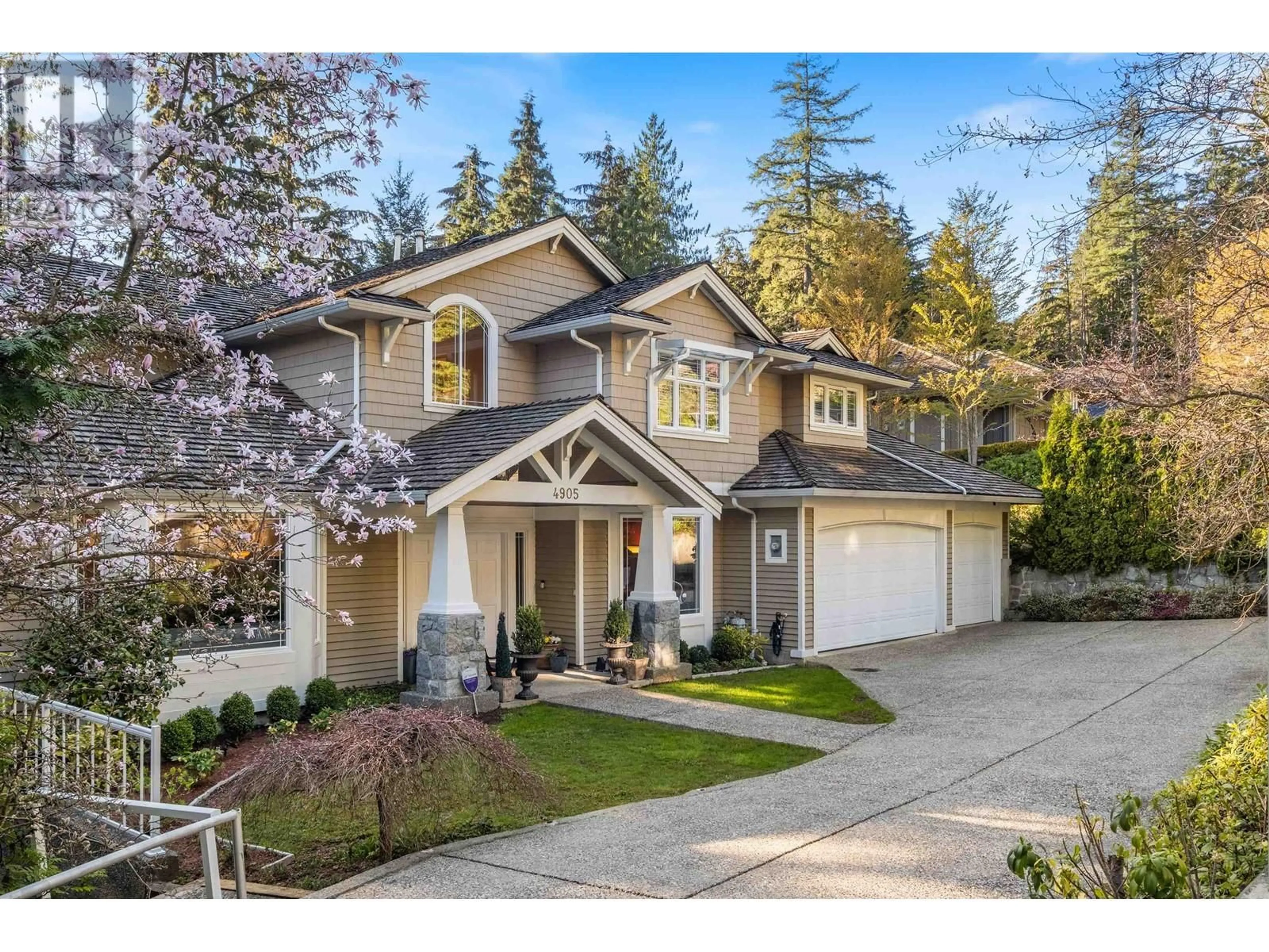 Home with vinyl exterior material, street for 4905 CHALET PLACE, North Vancouver British Columbia V7R4X4
