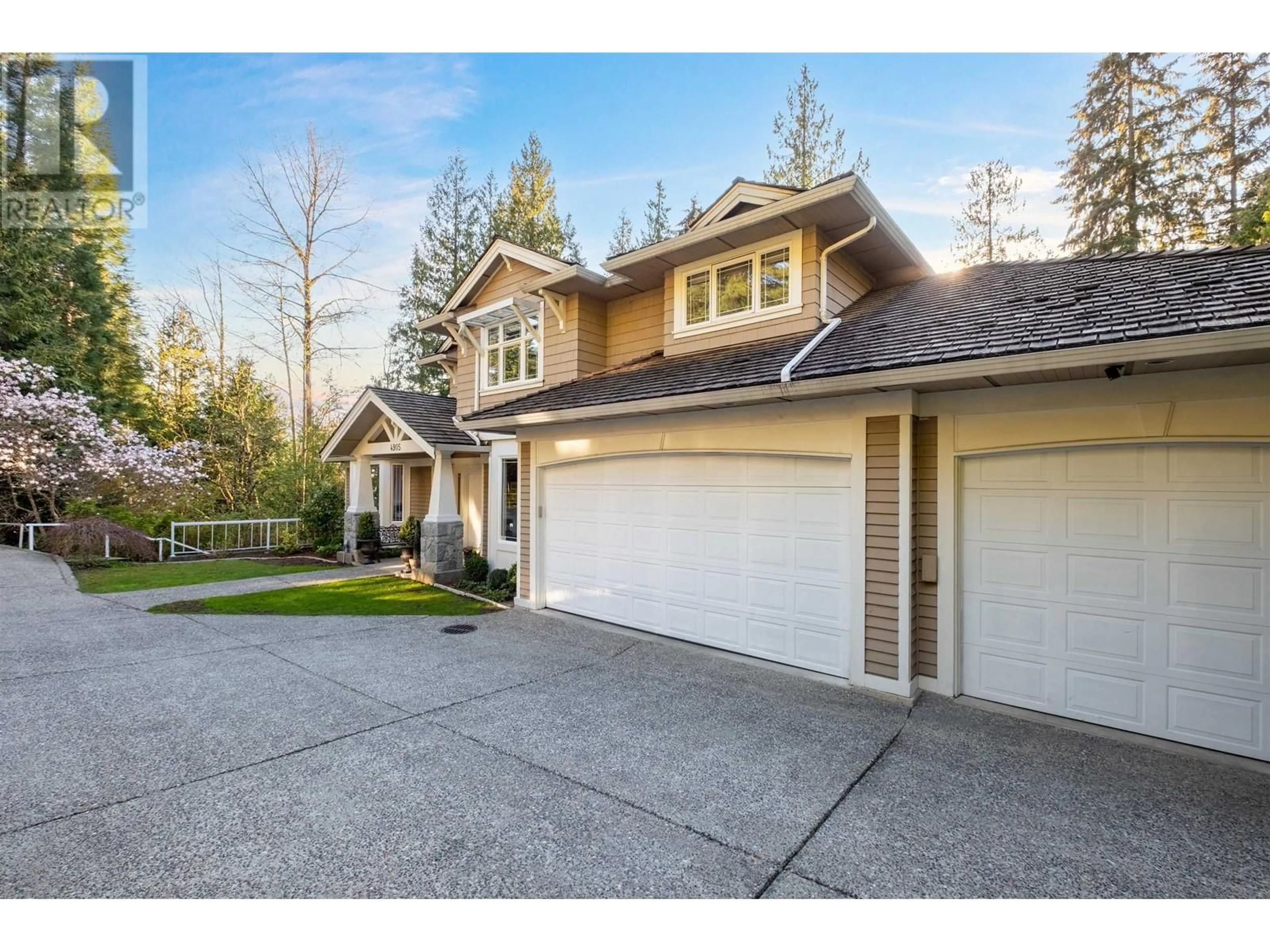 Home with vinyl exterior material, street for 4905 CHALET PLACE, North Vancouver British Columbia V7R4X4