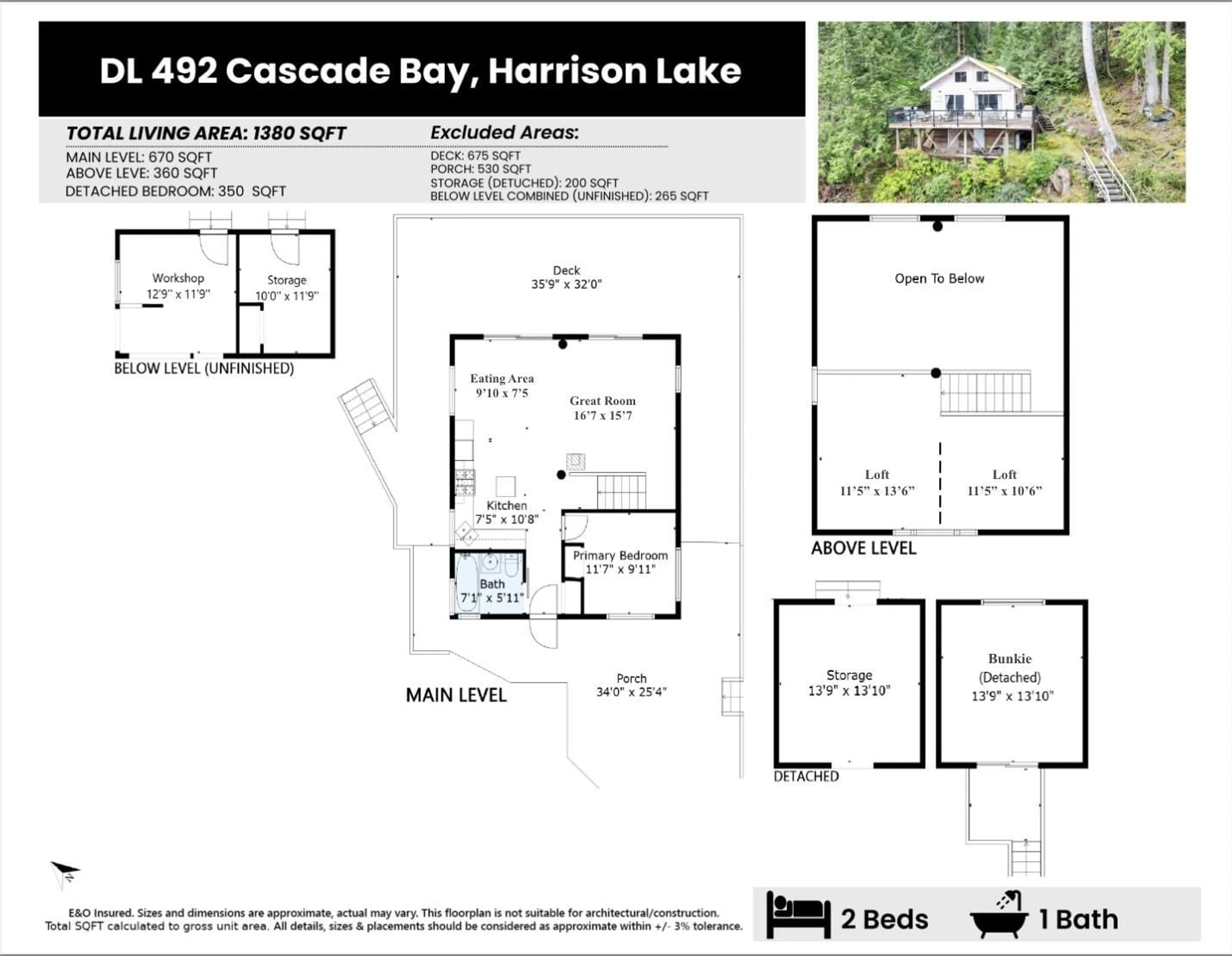 Floor plan for BLK A - DL 492 CASCADE BAY, Harrison Hot Springs British Columbia V0M1K0