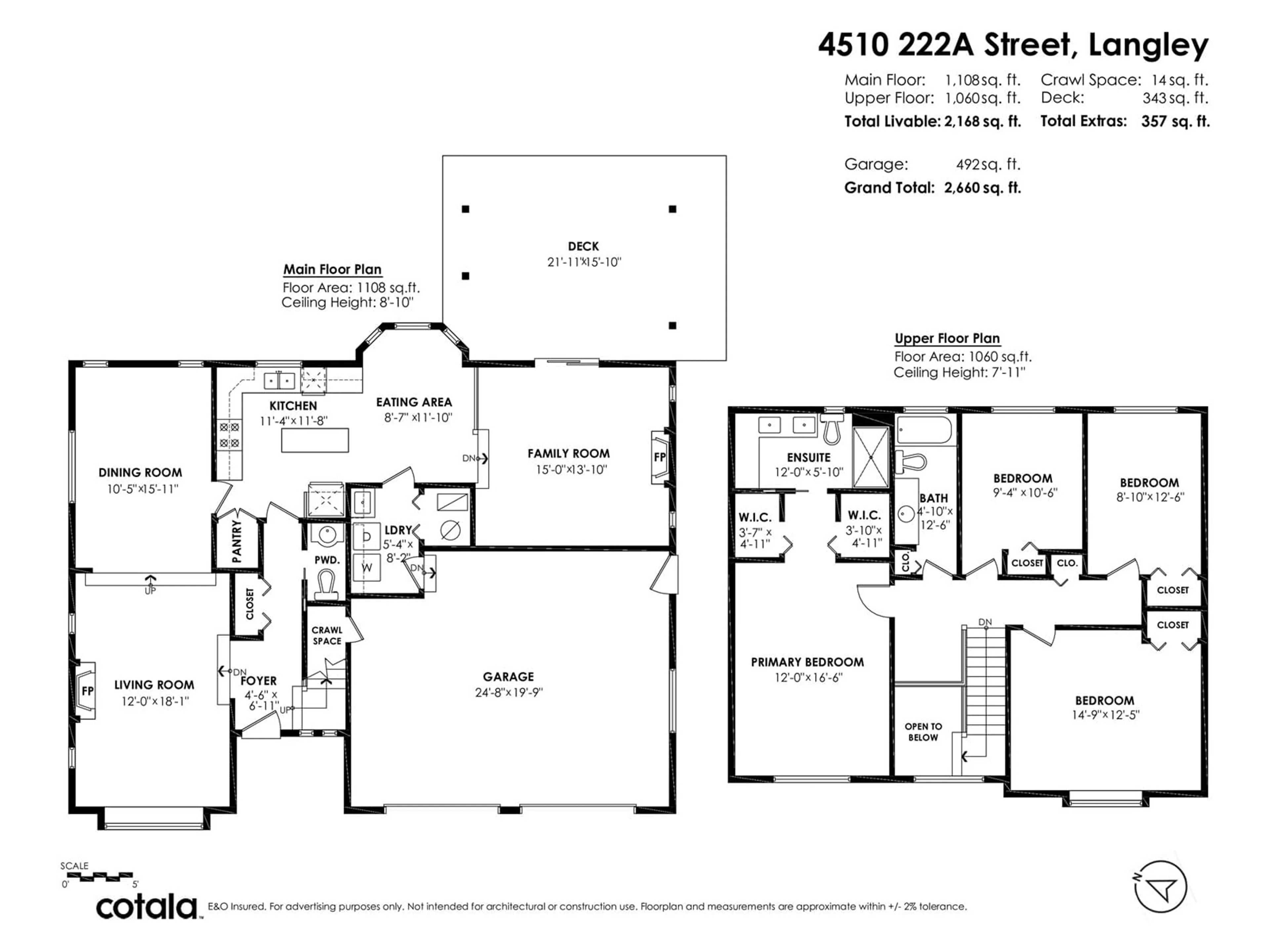 Floor plan for 4510 222A, Langley British Columbia V2Z1B2