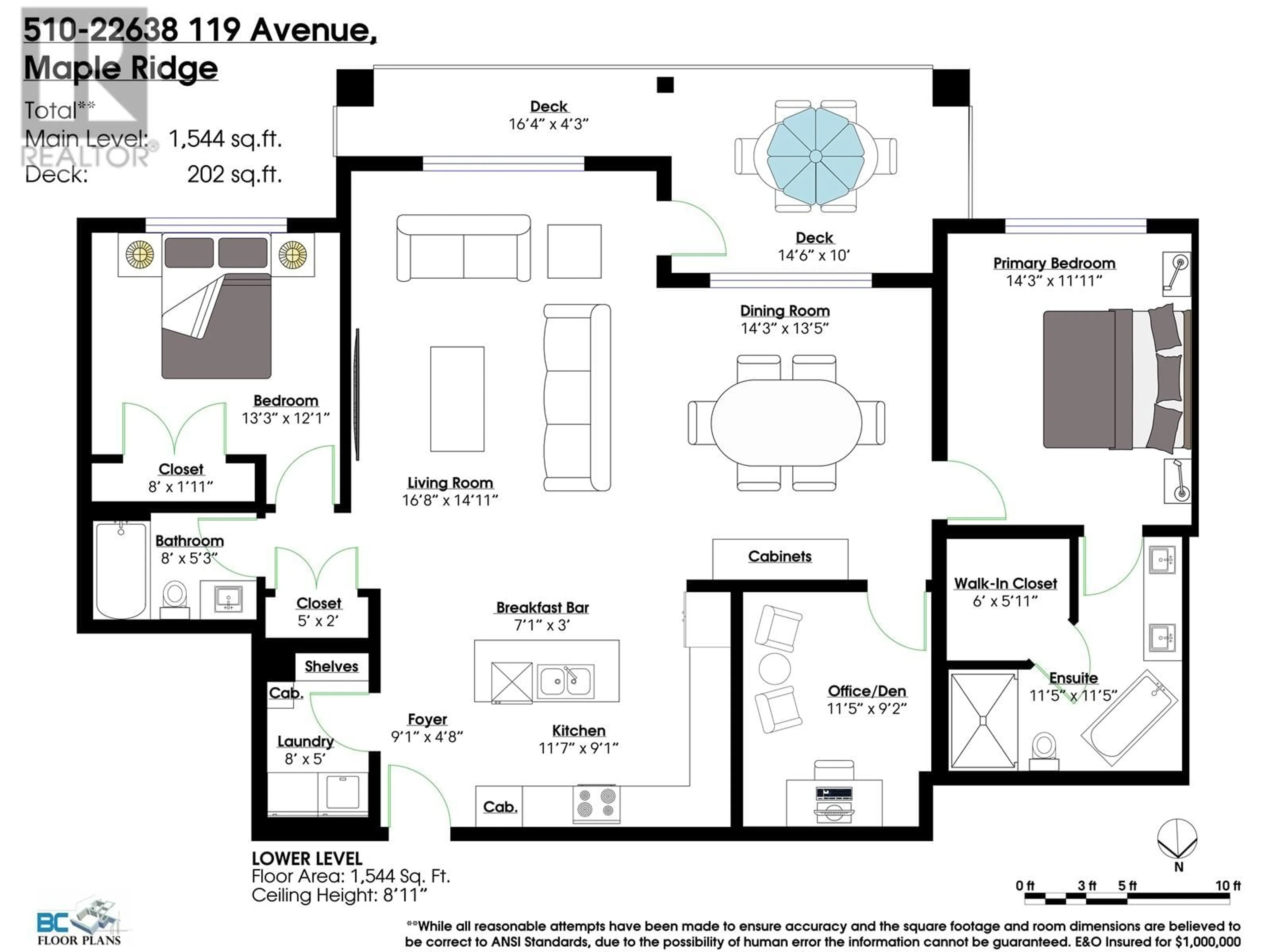 Floor plan for 510 - 22638 119 AVENUE, Maple Ridge British Columbia V2X4L1