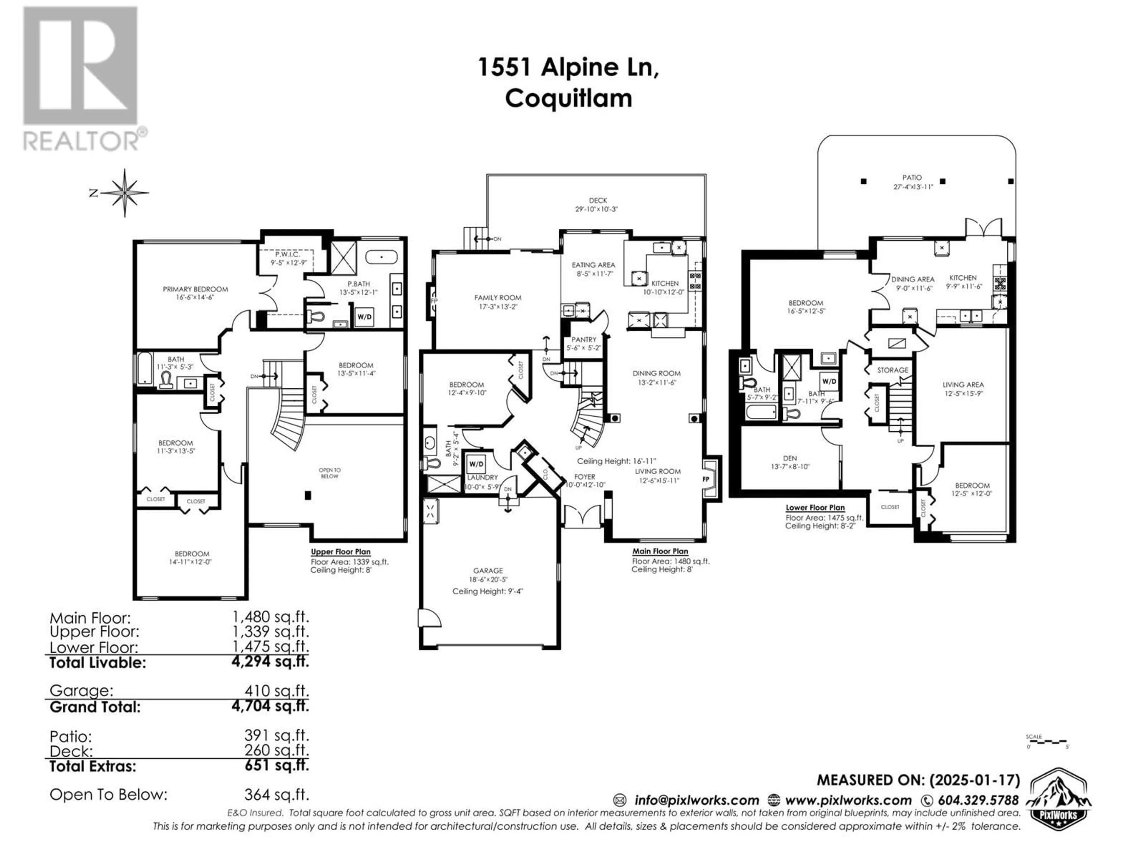 Floor plan for 1551 ALPINE LANE, Coquitlam British Columbia V3E3A5