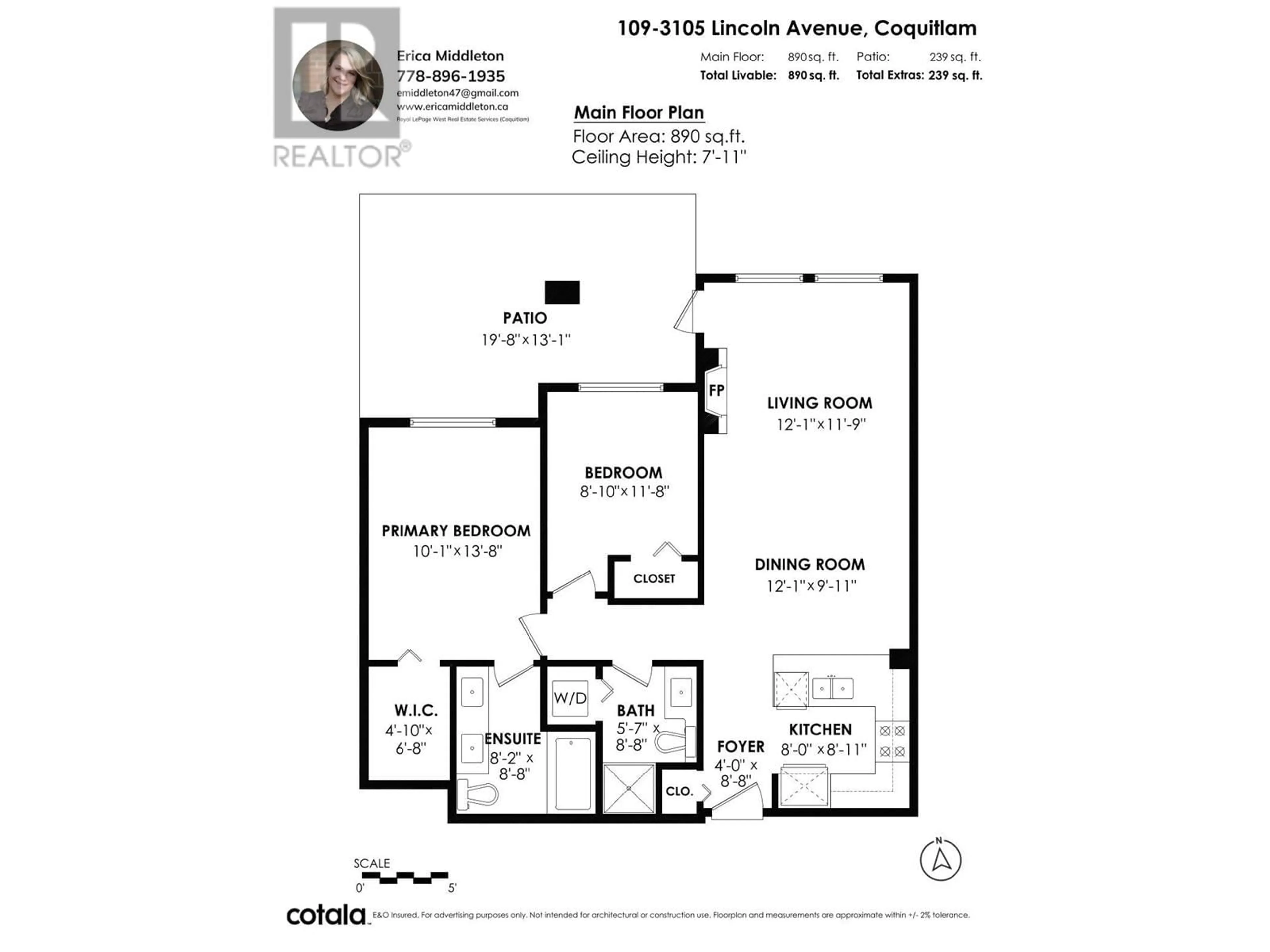 Floor plan for 109 - 3105 LINCOLN AVENUE, Coquitlam British Columbia V3B0E1