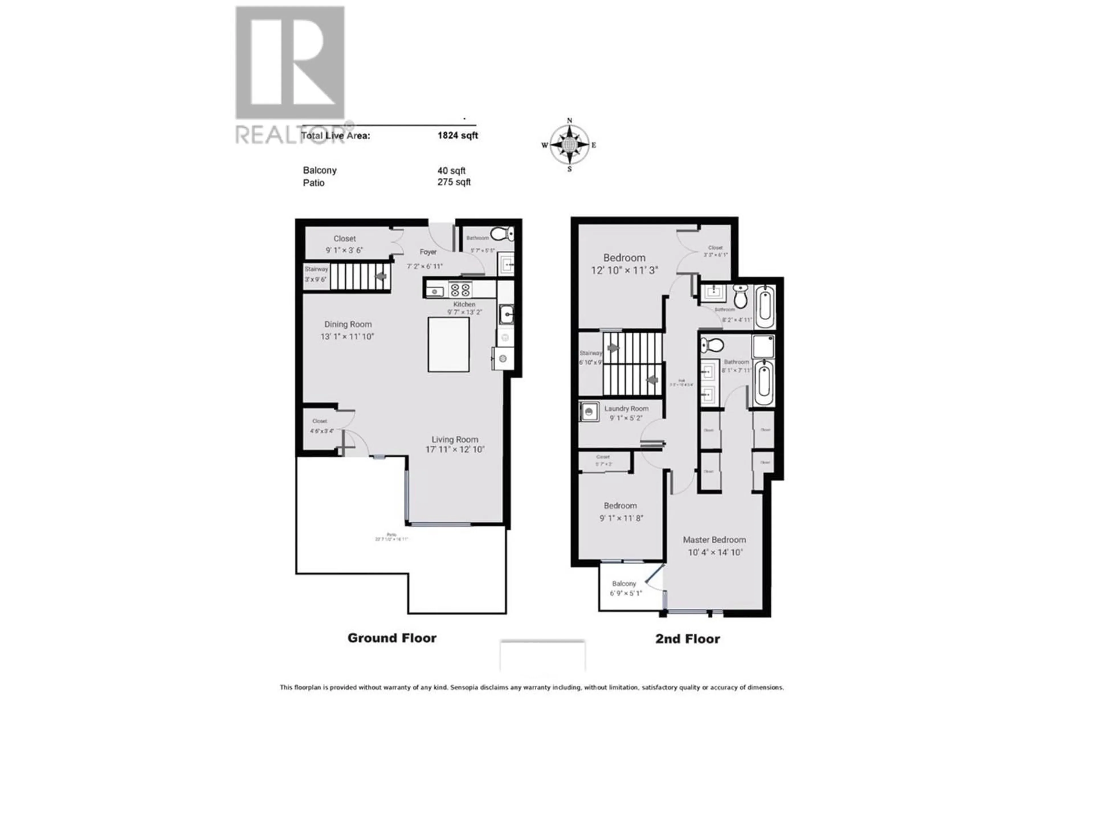 Floor plan for 104 - 1550 FERN STREET, North Vancouver British Columbia V7J0A9