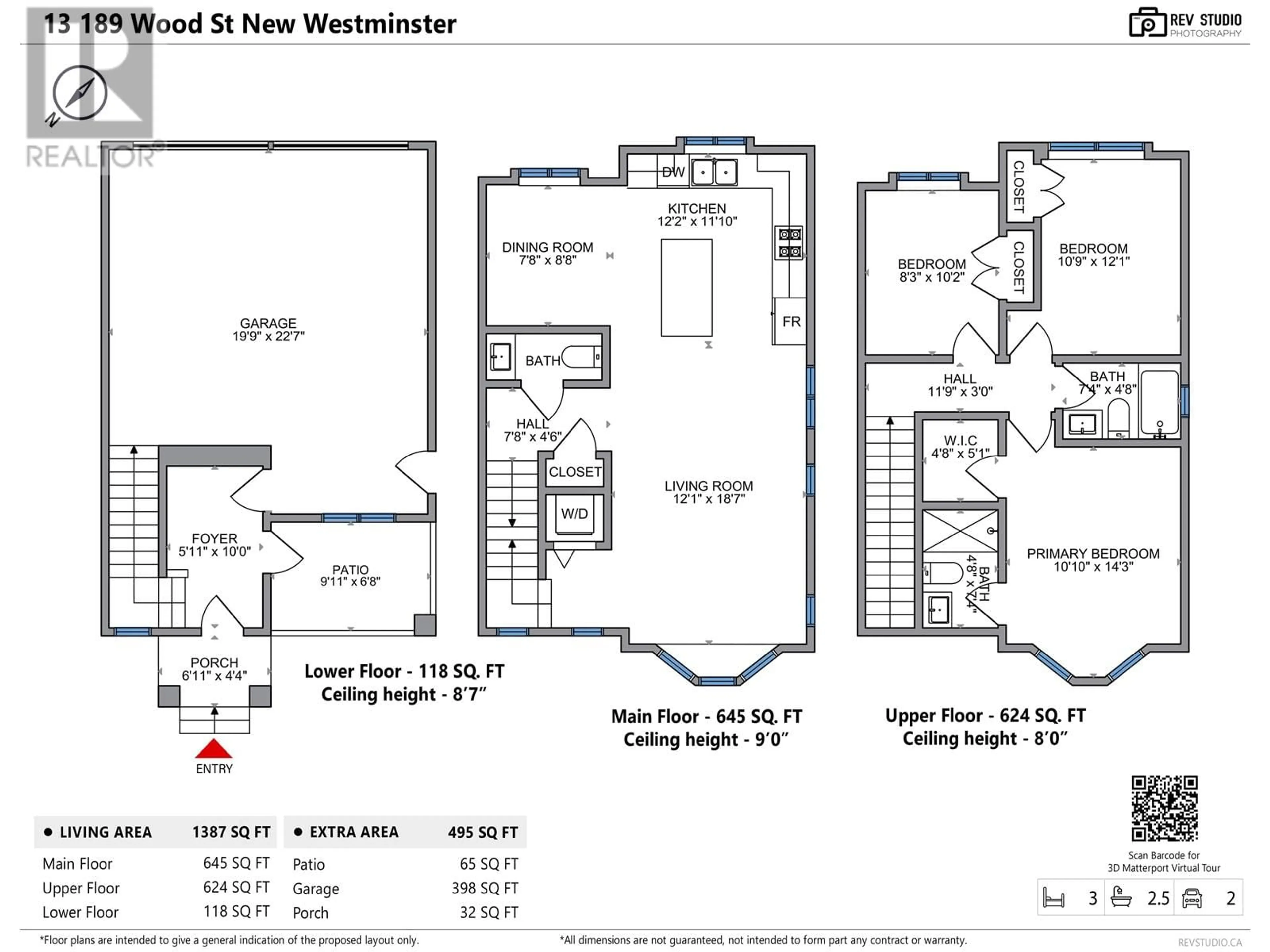 Floor plan for 13 - 189 WOOD STREET, New Westminster British Columbia V3M0L7
