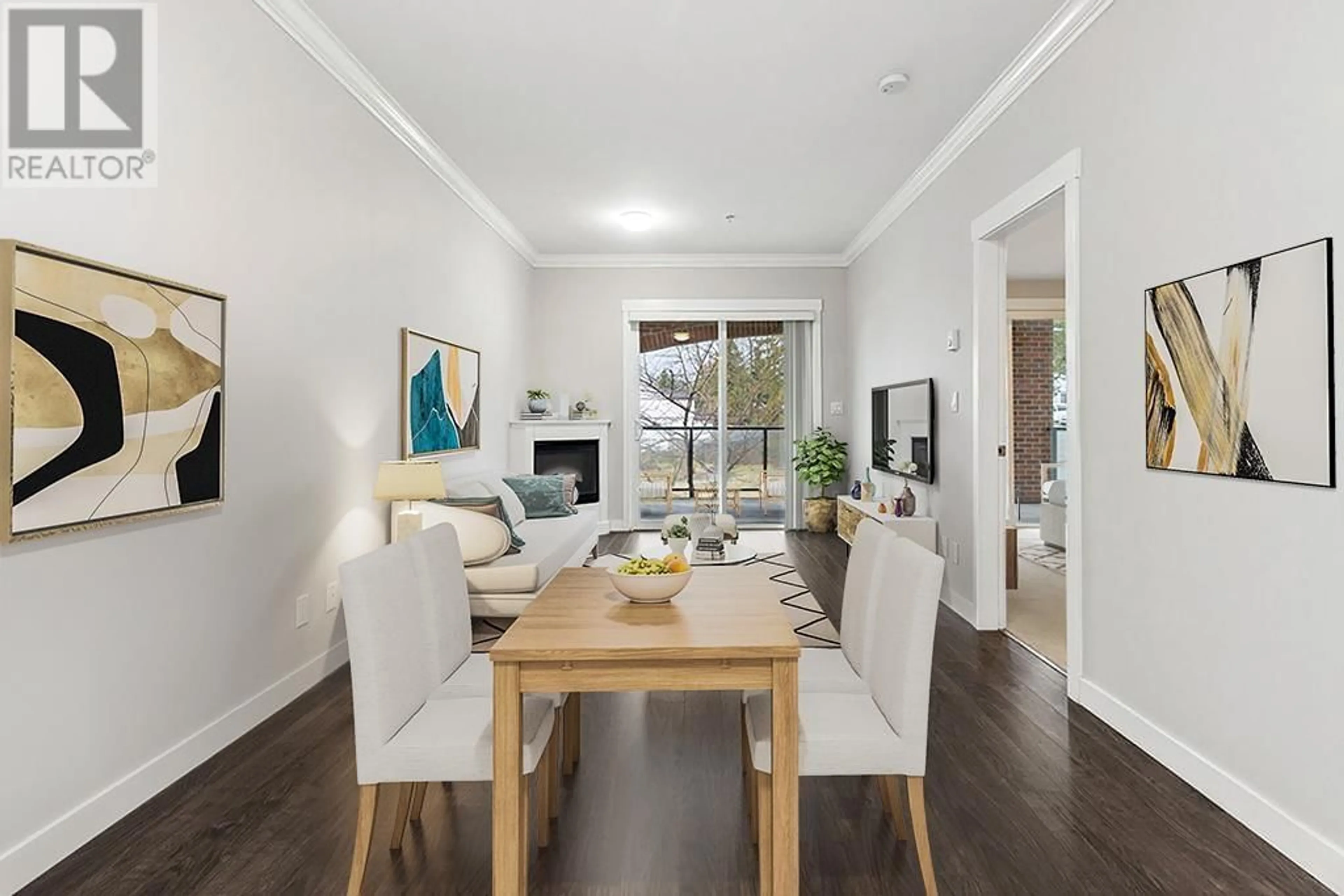 Dining room, wood/laminate floor for 213 - 11580 223 STREET, Maple Ridge British Columbia V2X9H1