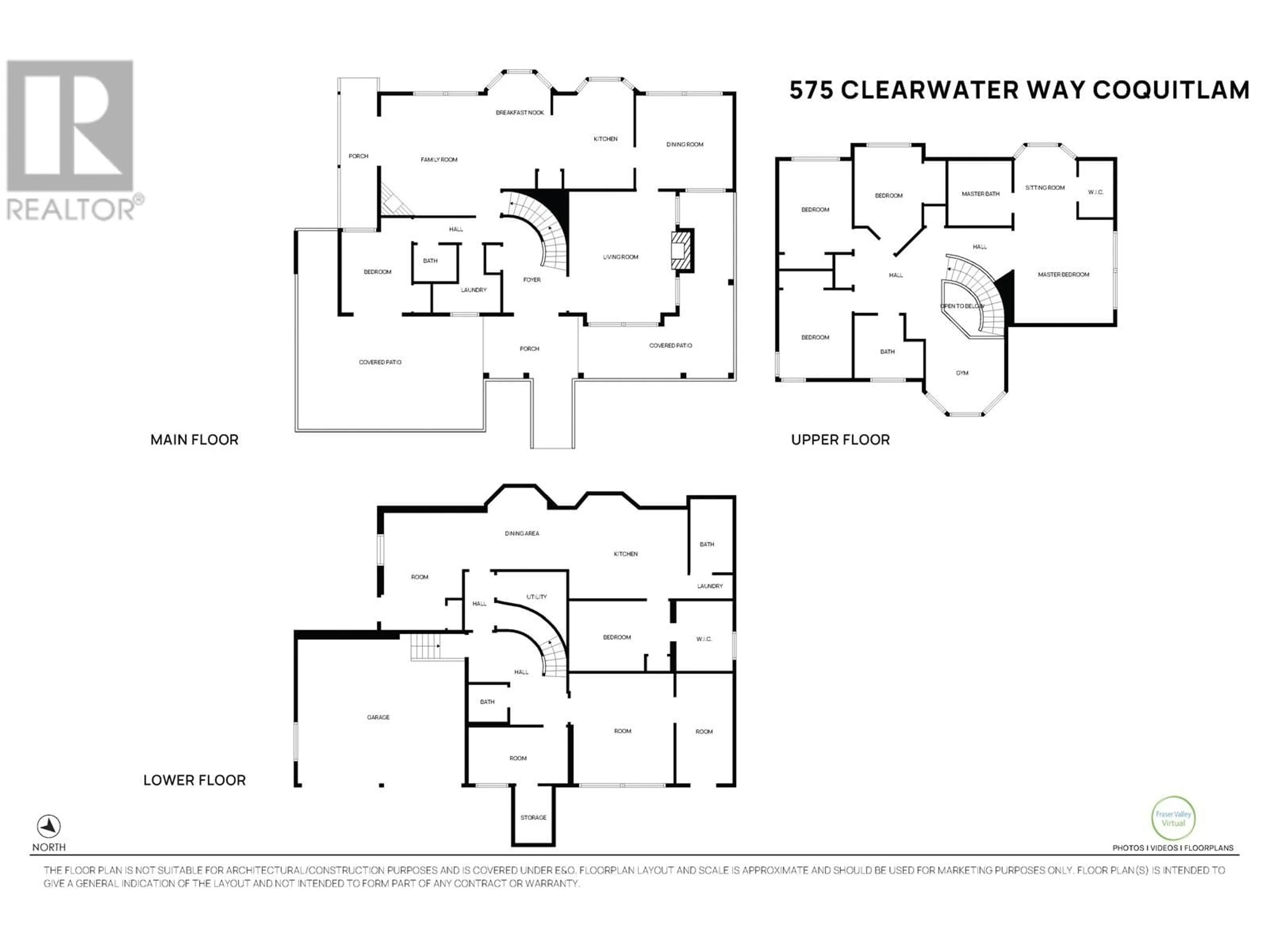 Floor plan for 575 CLEARWATER WAY, Coquitlam British Columbia V3C5W5