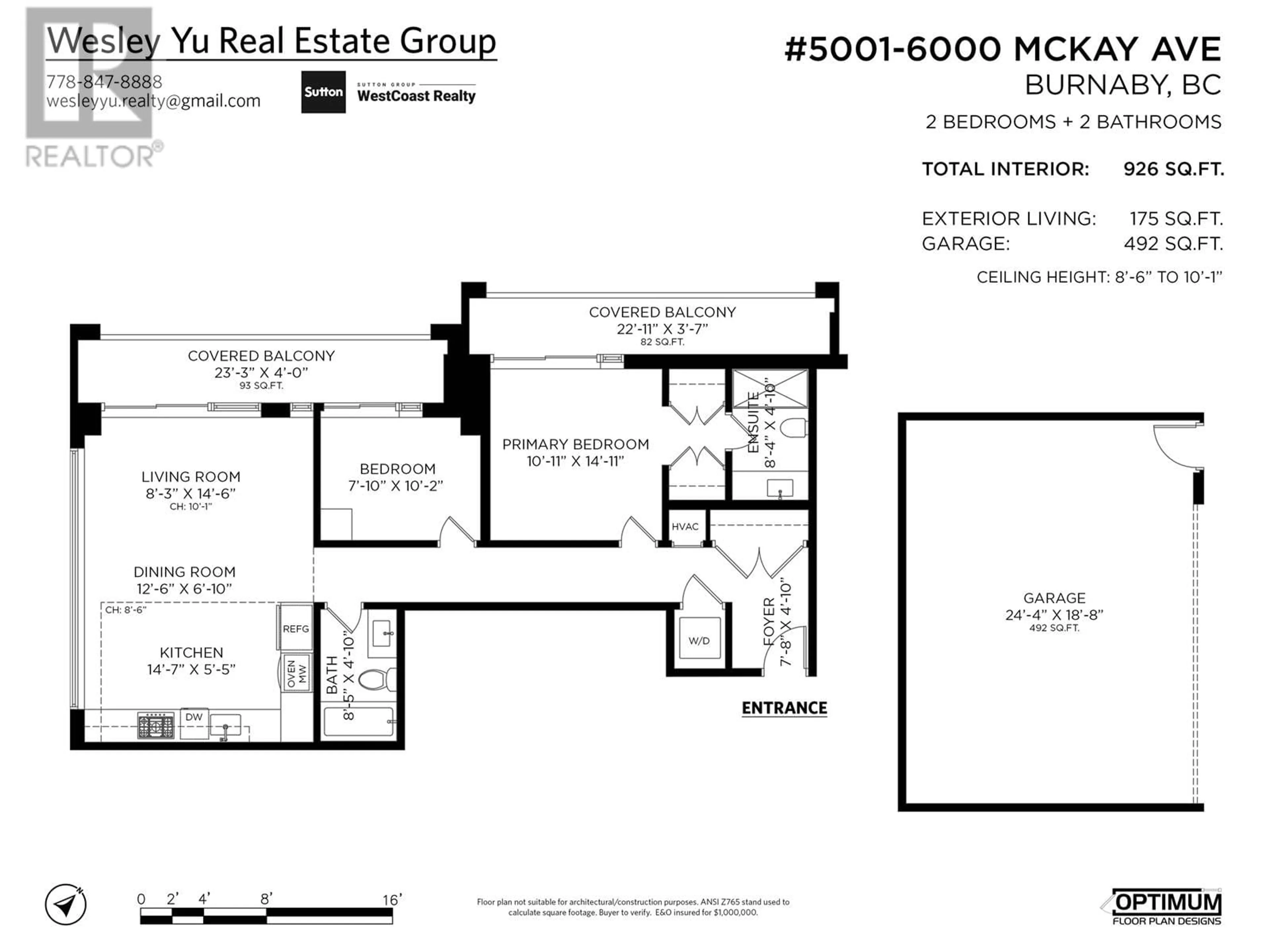 Floor plan for 5001 - 6000 MCKAY AVENUE, Burnaby British Columbia V5H0K2