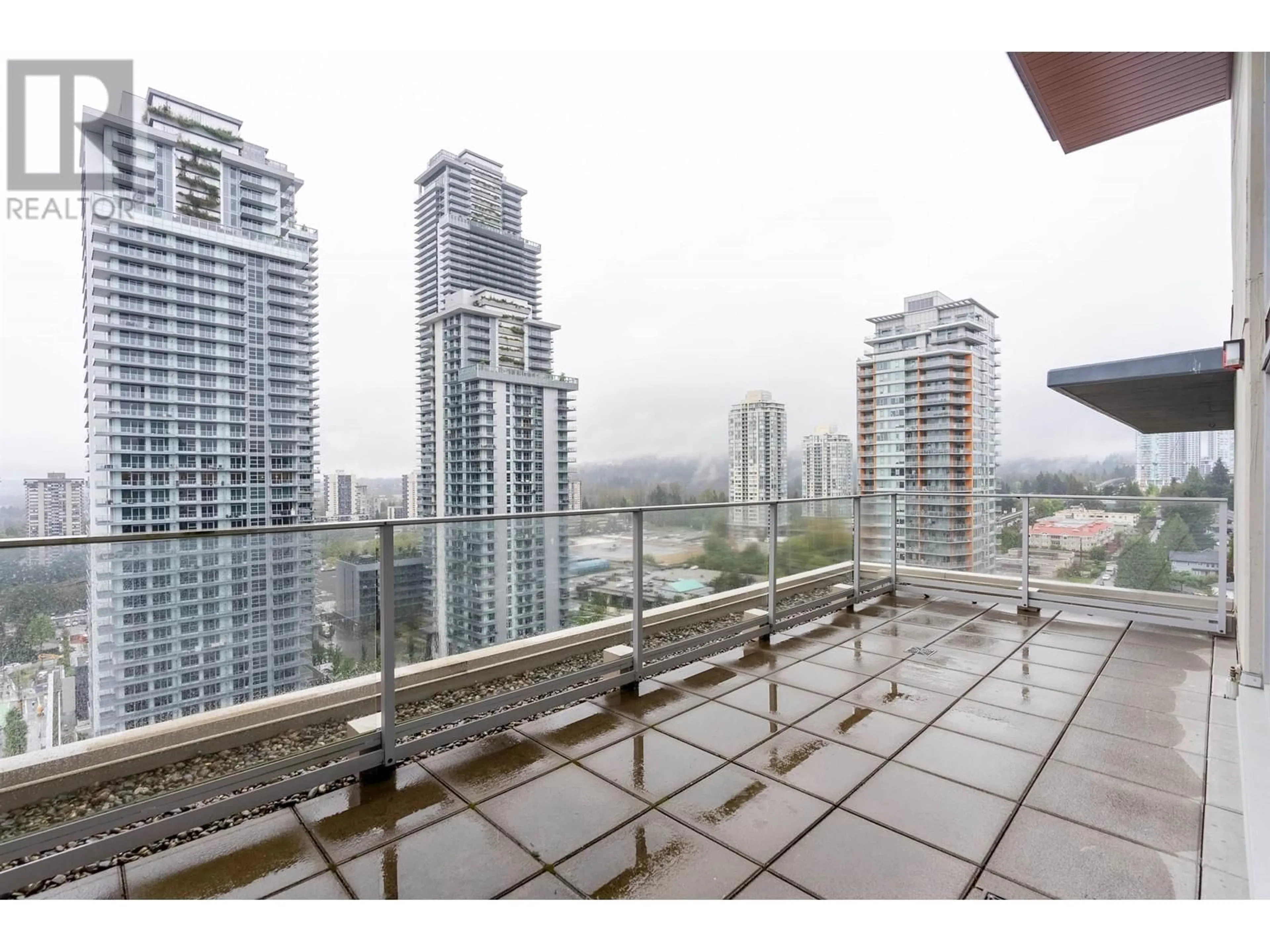 Balcony in the apartment, city buildings view from balcony for 1007 - 518 WHITING WAY, Coquitlam British Columbia V3J0H7