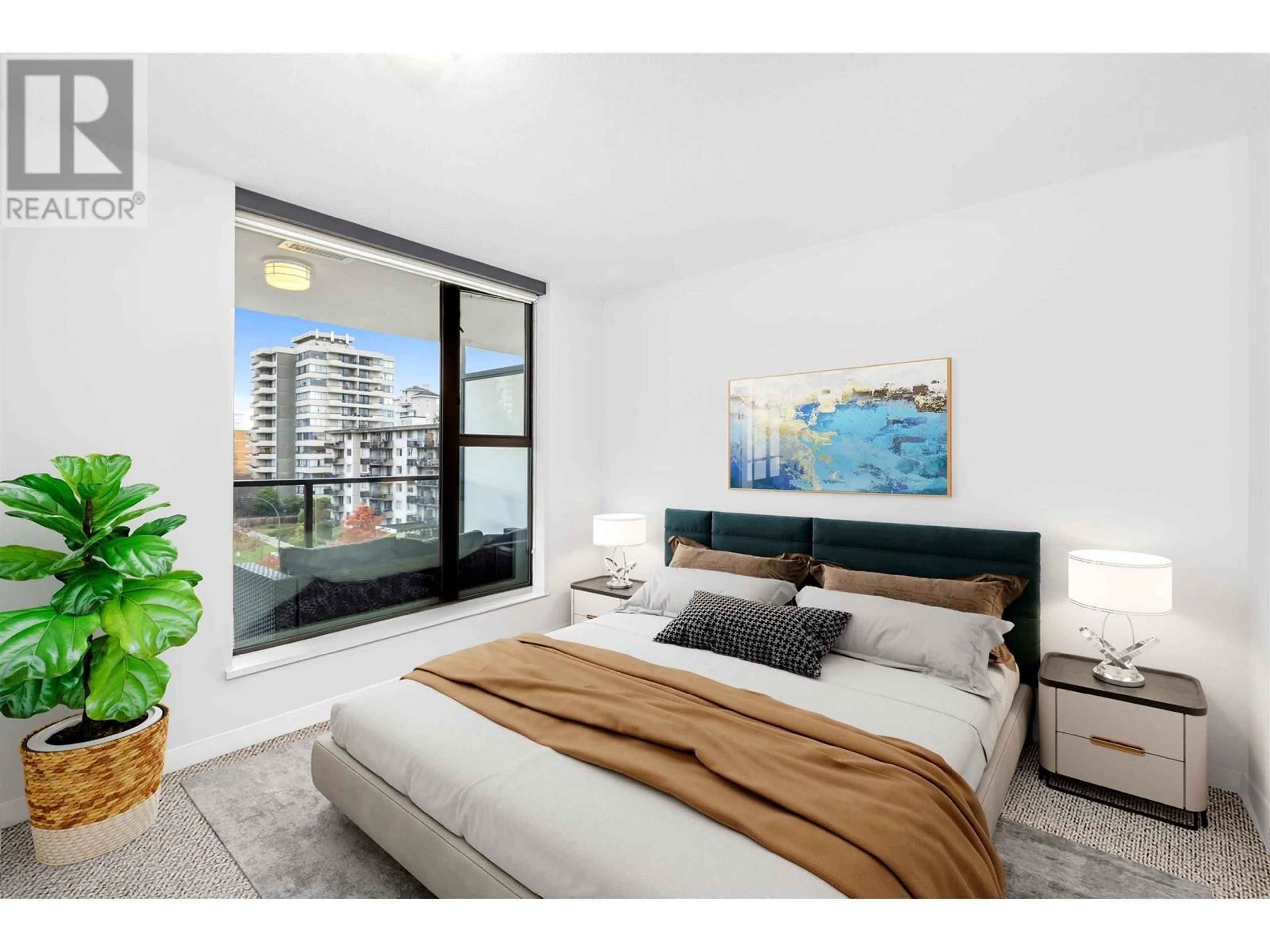 Bedroom with bed, unknown for 602 - 683 VICTORIA PARK, North Vancouver British Columbia V7M0A2