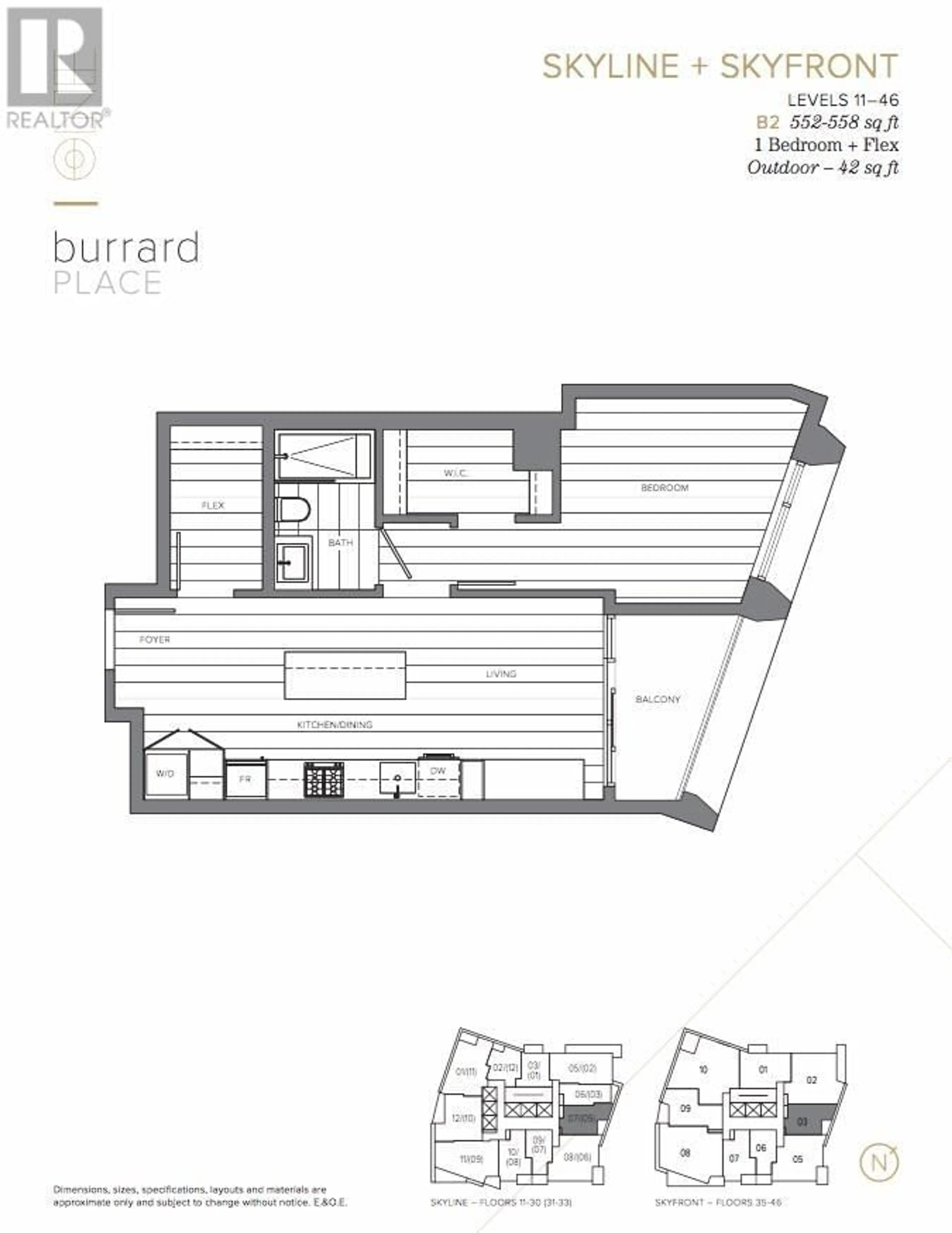 Floor plan for 1607 - 1289 HORNBY STREET, Vancouver British Columbia V6Z0G7