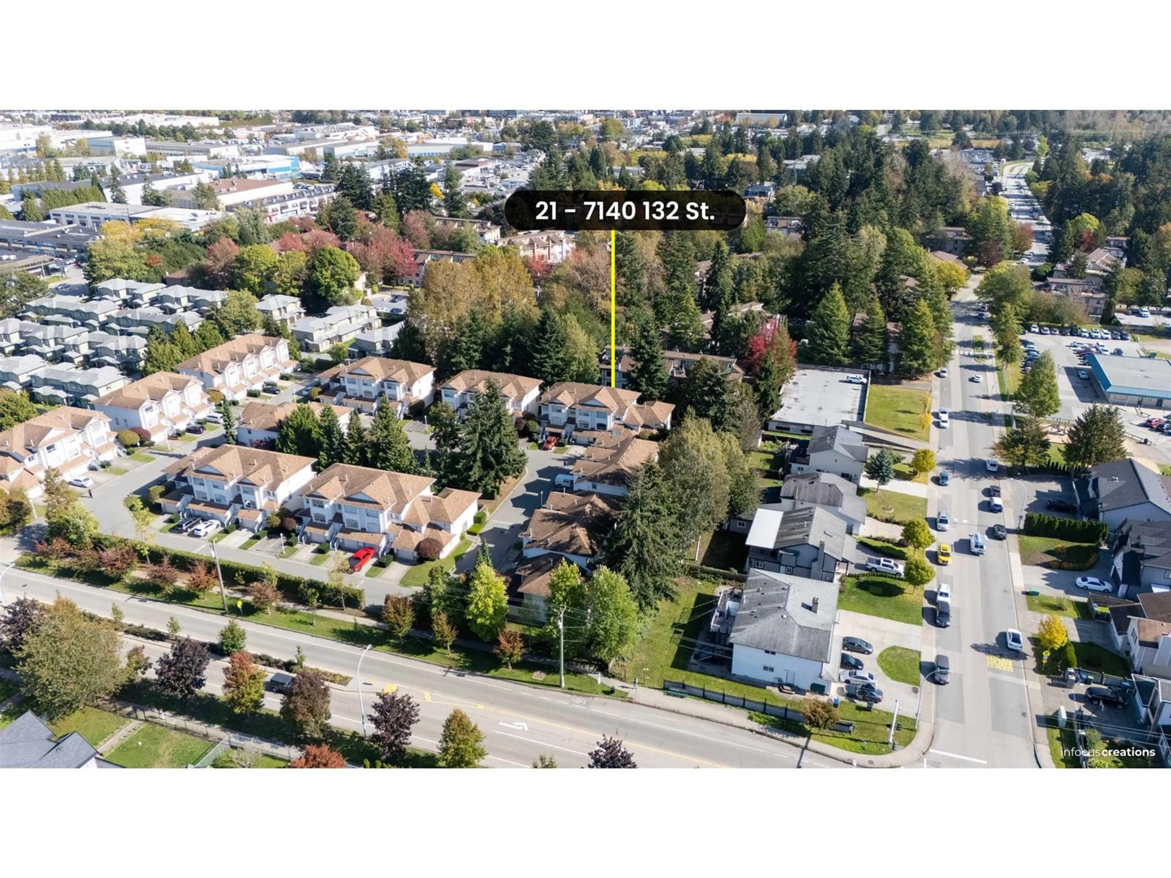 A pic from outside/outdoor area/front of a property/back of a property/a pic from drone, street for 21 - 7140 132, Surrey British Columbia V3W1J5