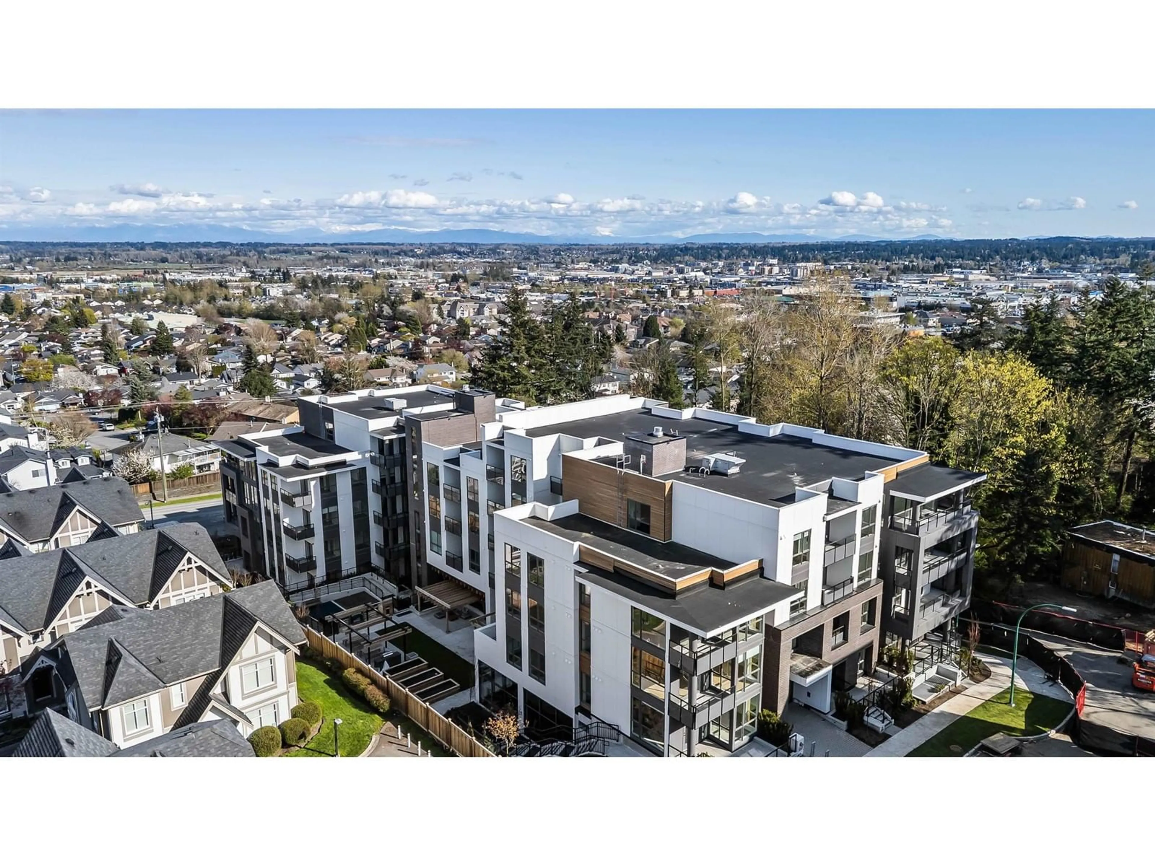 A pic from outside/outdoor area/front of a property/back of a property/a pic from drone, city buildings view from balcony for 503 - 19577 65B, Surrey British Columbia V4N6Y3