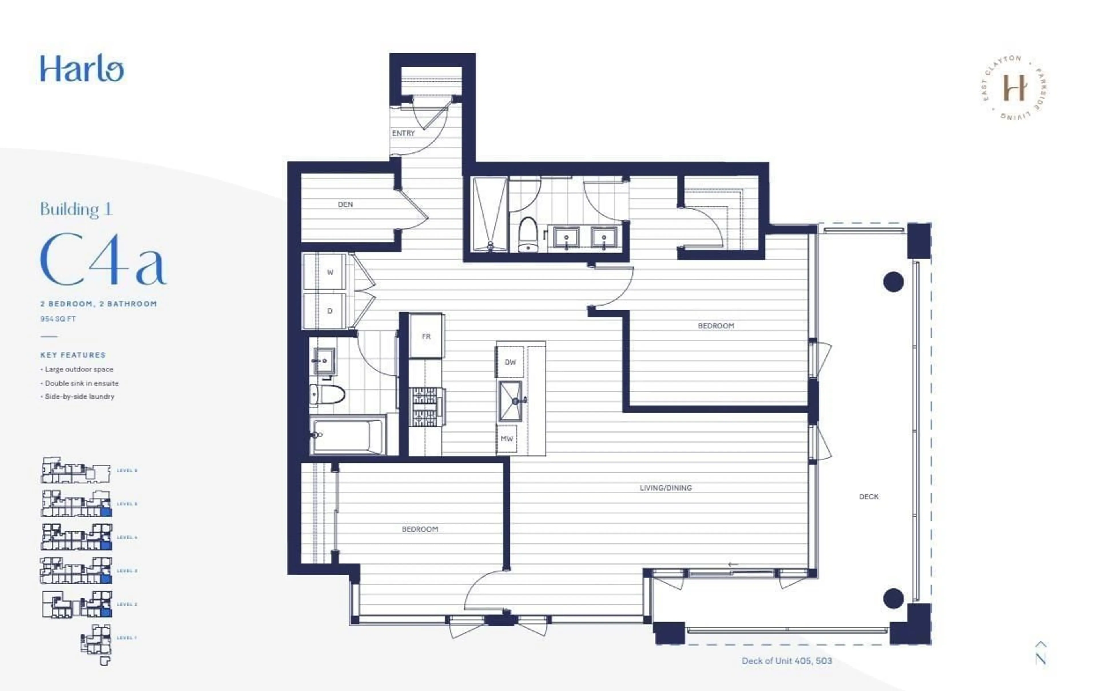 Floor plan for 503 - 19577 65B, Surrey British Columbia V4N6Y3