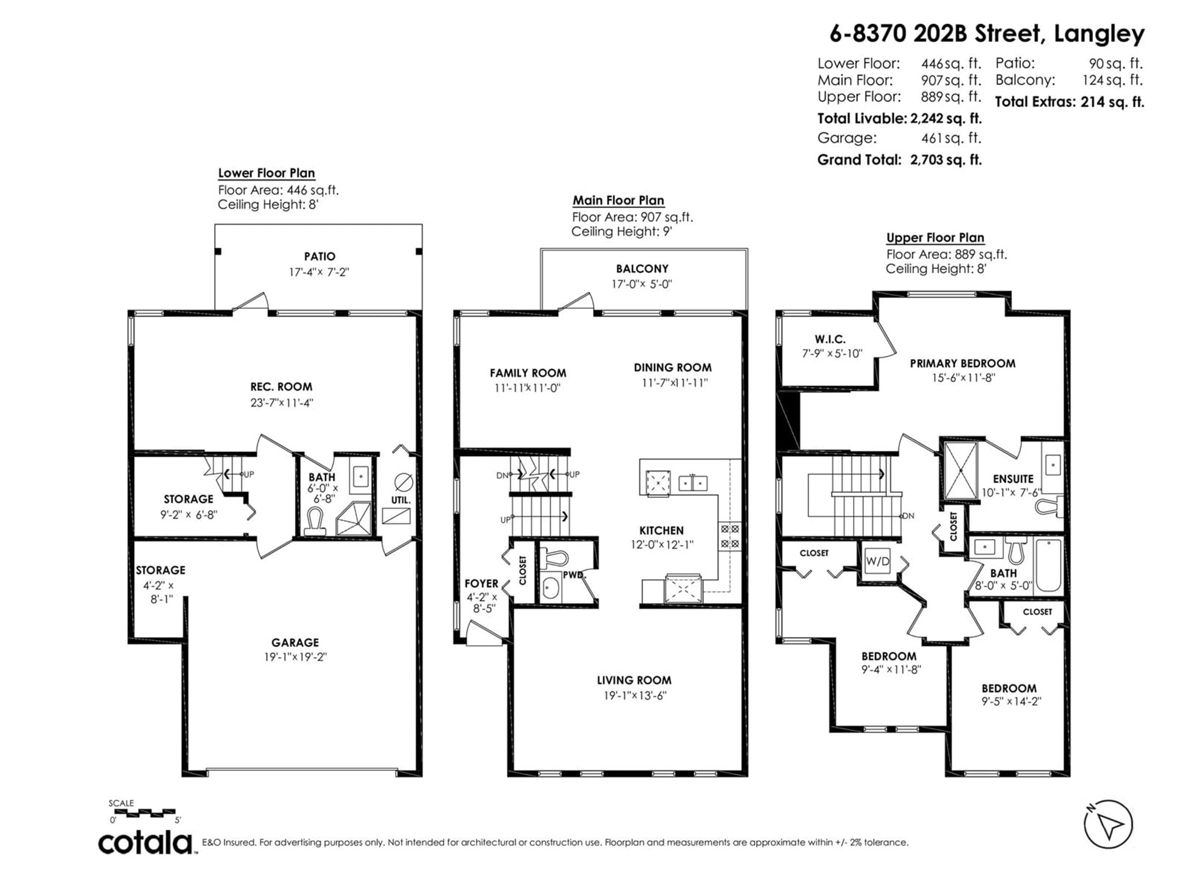 Floor plan for 6 - 8370 202B, Langley British Columbia V2Y4K8