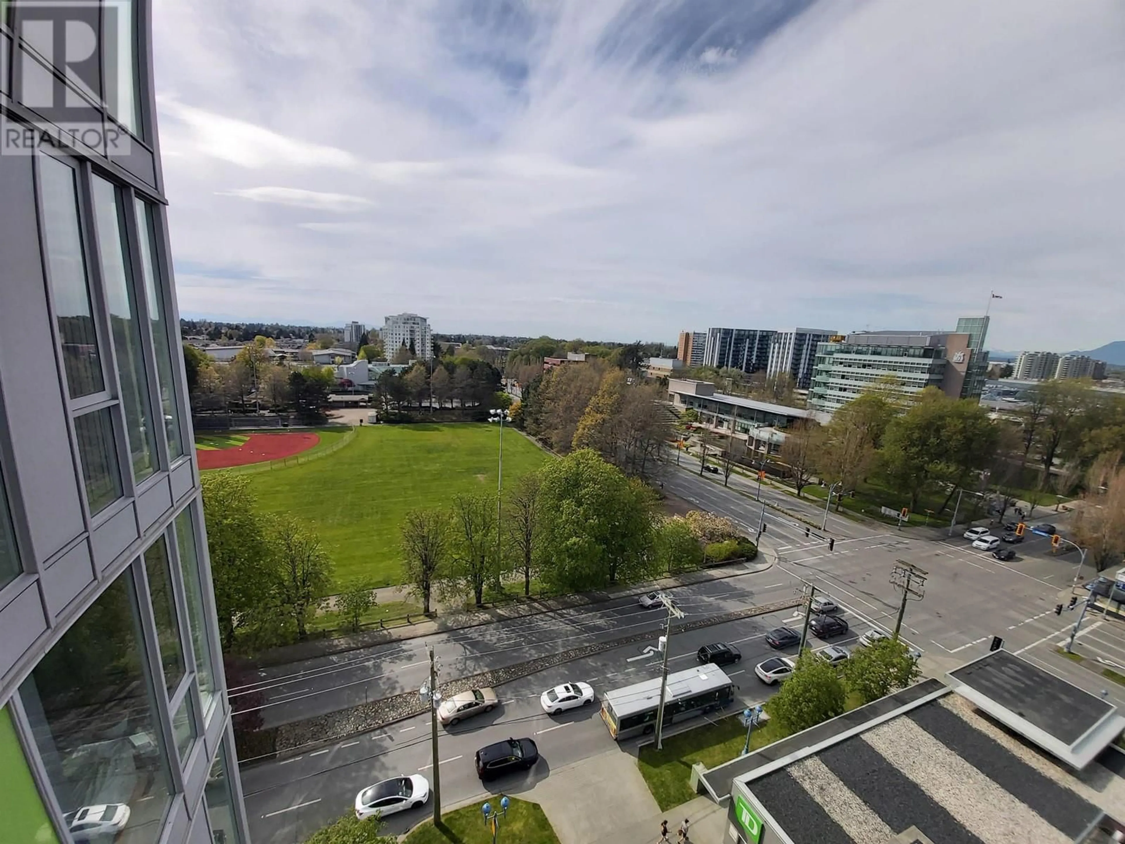 A pic from outside/outdoor area/front of a property/back of a property/a pic from drone, city buildings view from balcony for 1305 - 7080 NO. 3 ROAD, Richmond British Columbia V6Y0B5