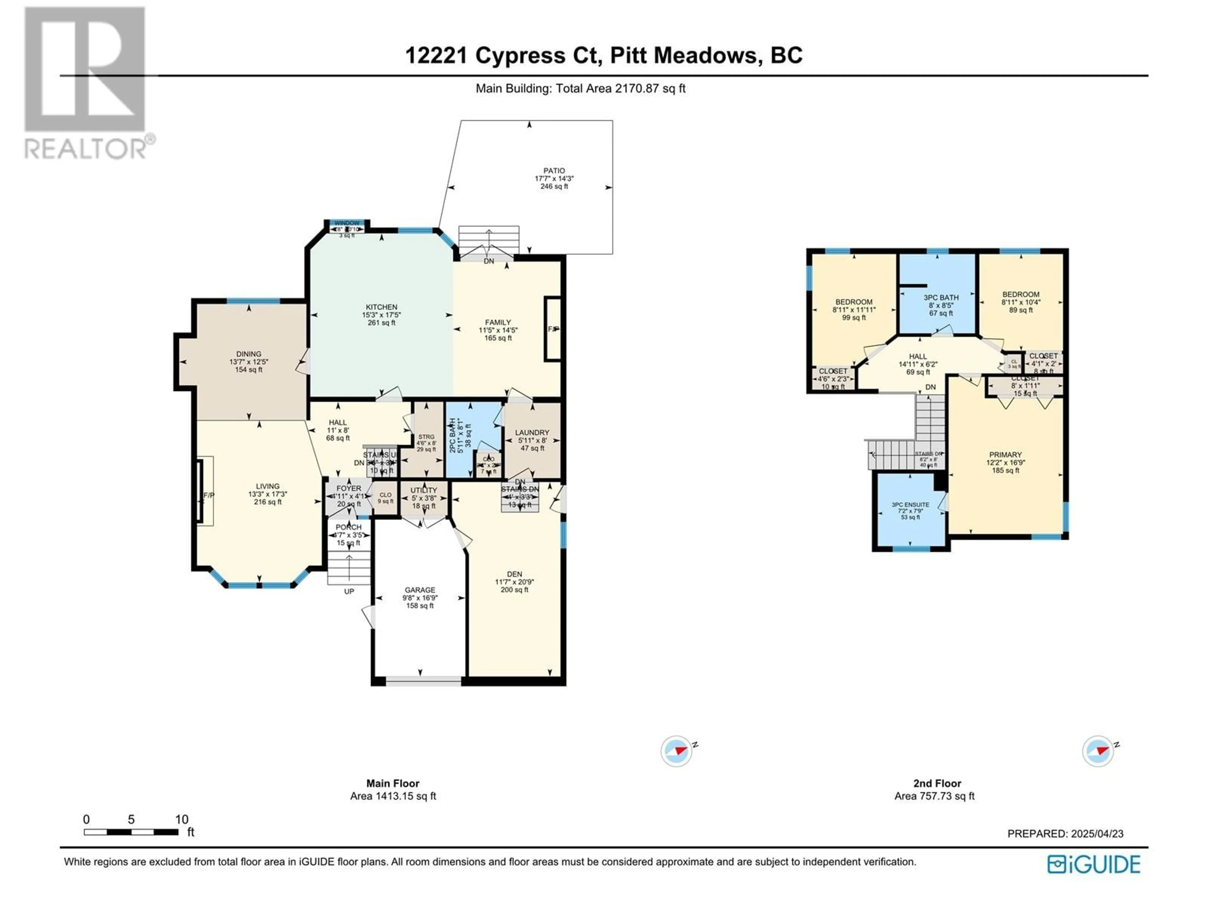 Floor plan for 12221 CYPRESS COURT, Pitt Meadows British Columbia V3Y2E1