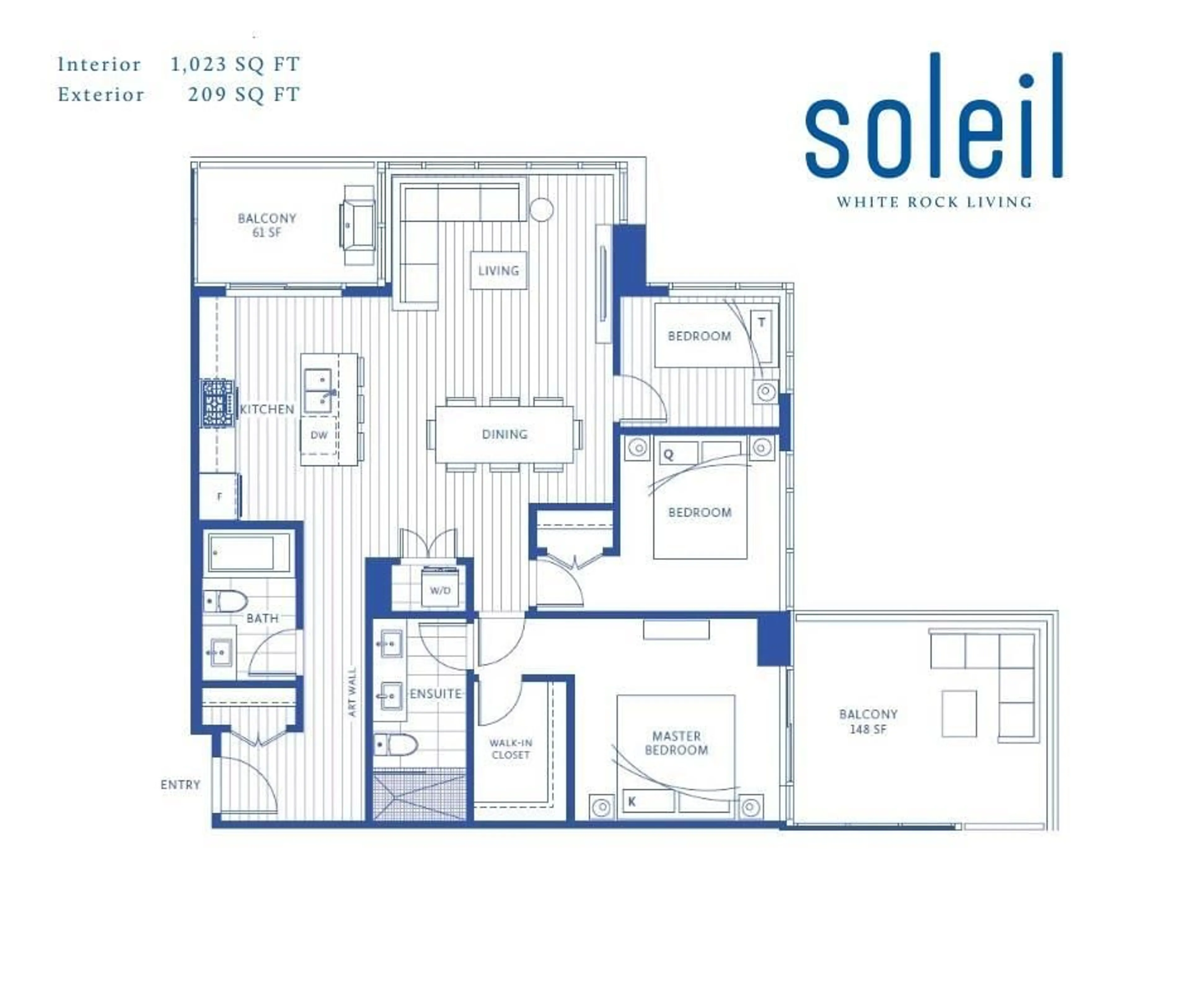 Floor plan for 1802 - 1588 JOHNSTON, White Rock British Columbia V4B0C5
