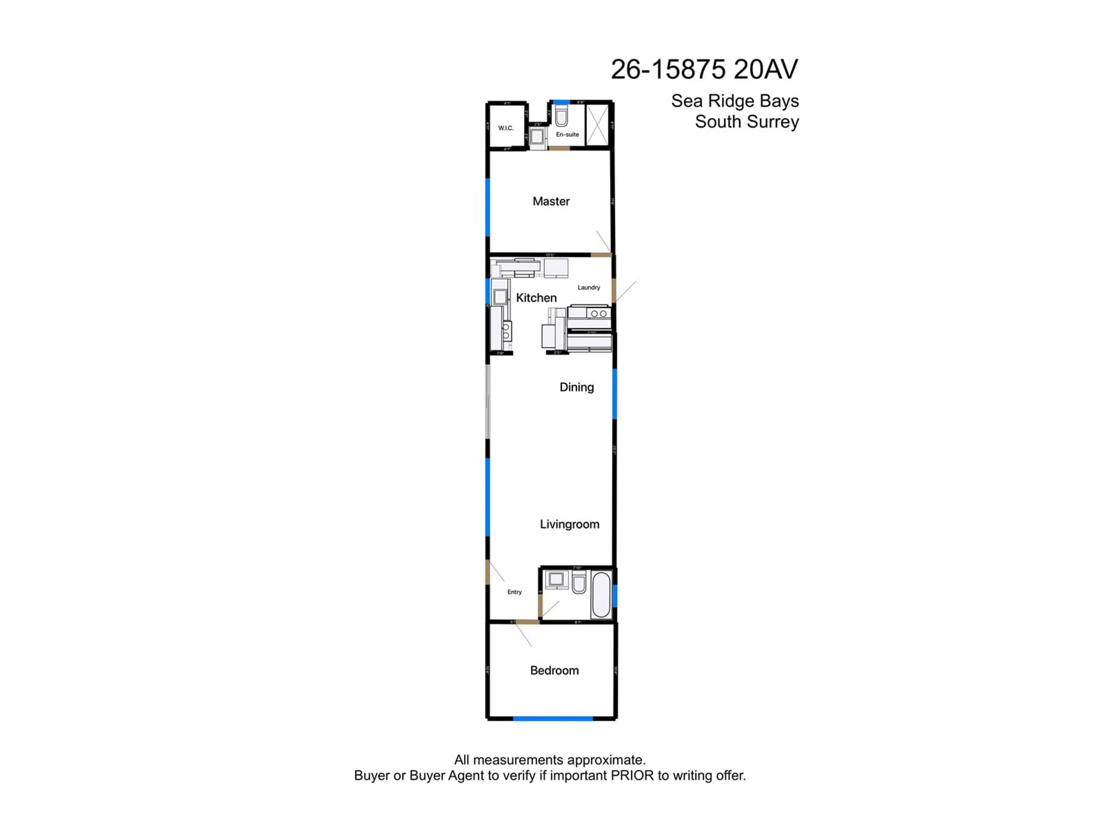 Floor plan for 26 - 15875 20, Surrey British Columbia V4A2B1