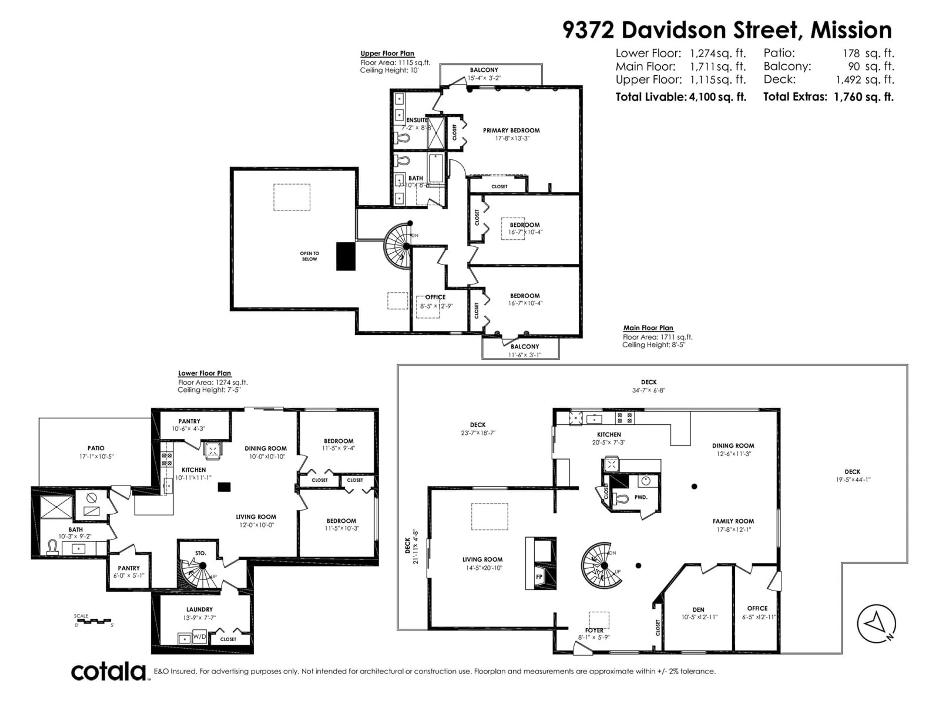 Floor plan for 9372 DAVIDSON, Mission British Columbia V2V7C8