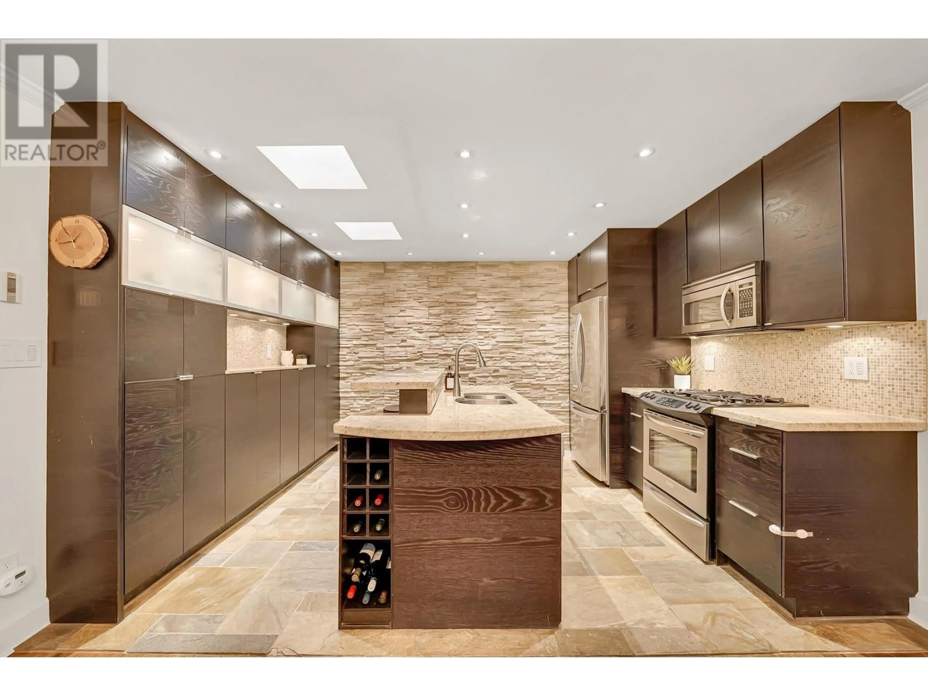 Contemporary kitchen, ceramic/tile floor for 2354 TREETOP LANE, North Vancouver British Columbia V7H2K5