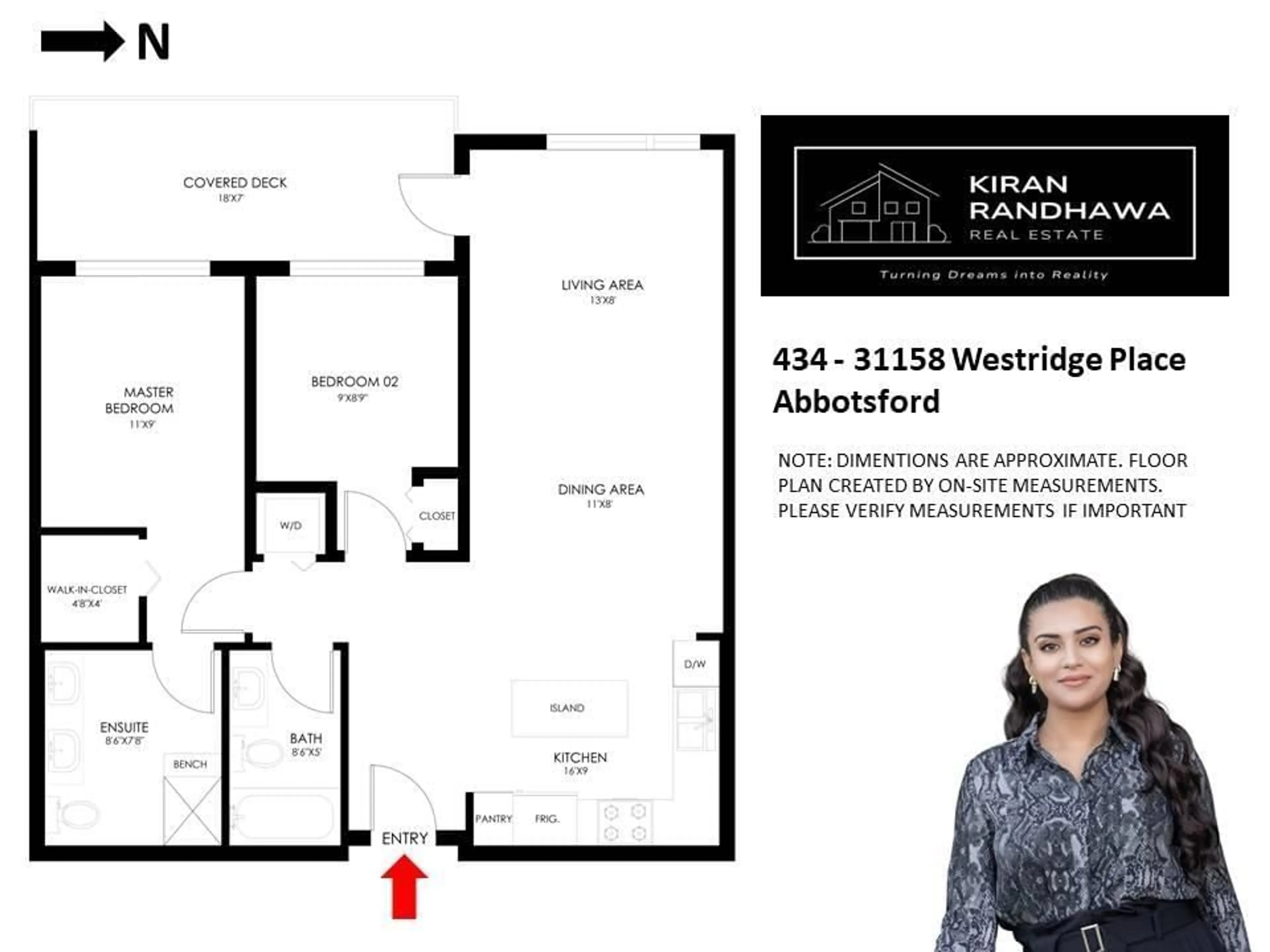 Floor plan for 434 - 31158 WESTRIDGE, Abbotsford British Columbia V2T0K5