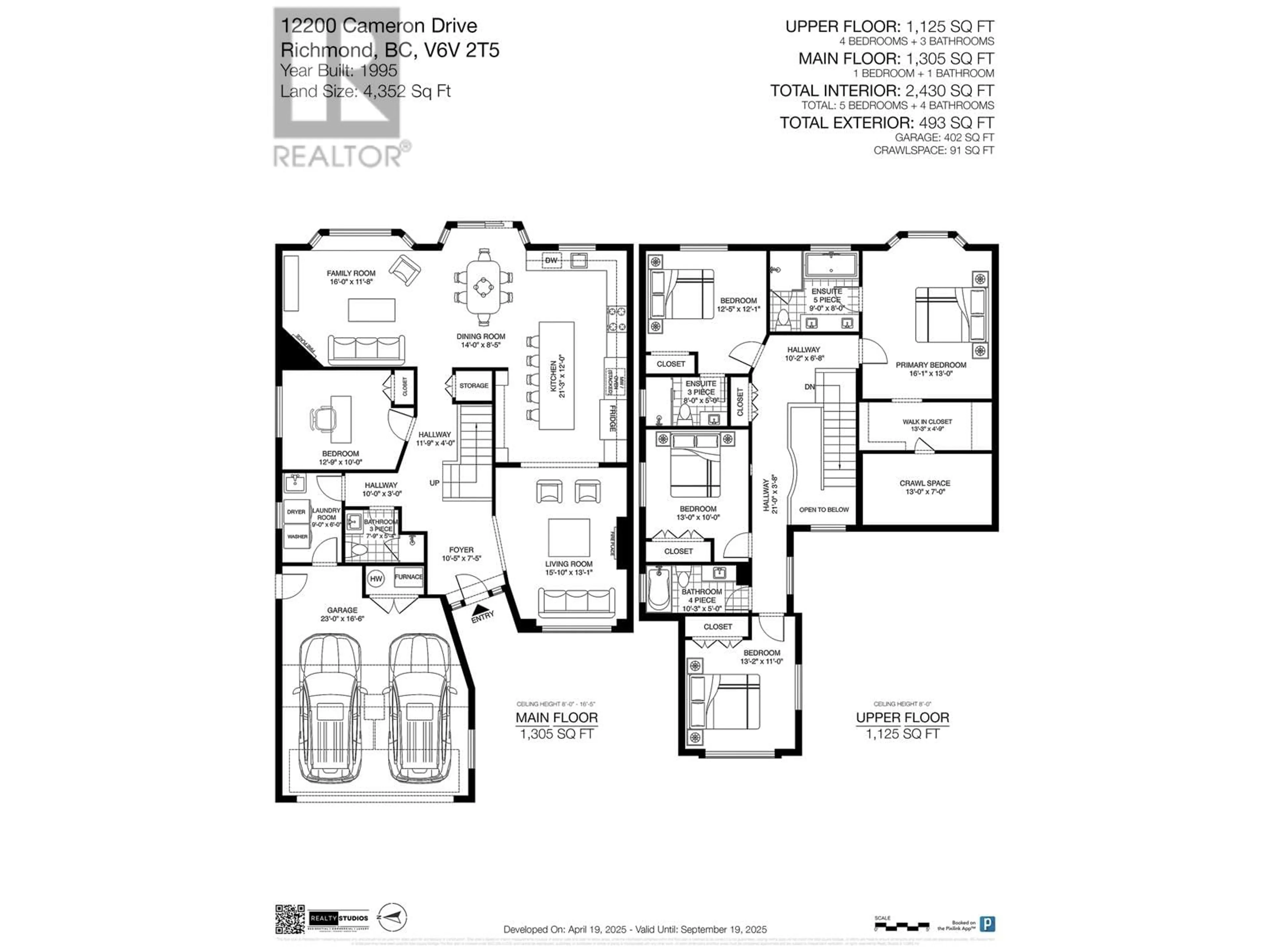 Floor plan for 12200 CAMERON DRIVE, Richmond British Columbia V6V2T5