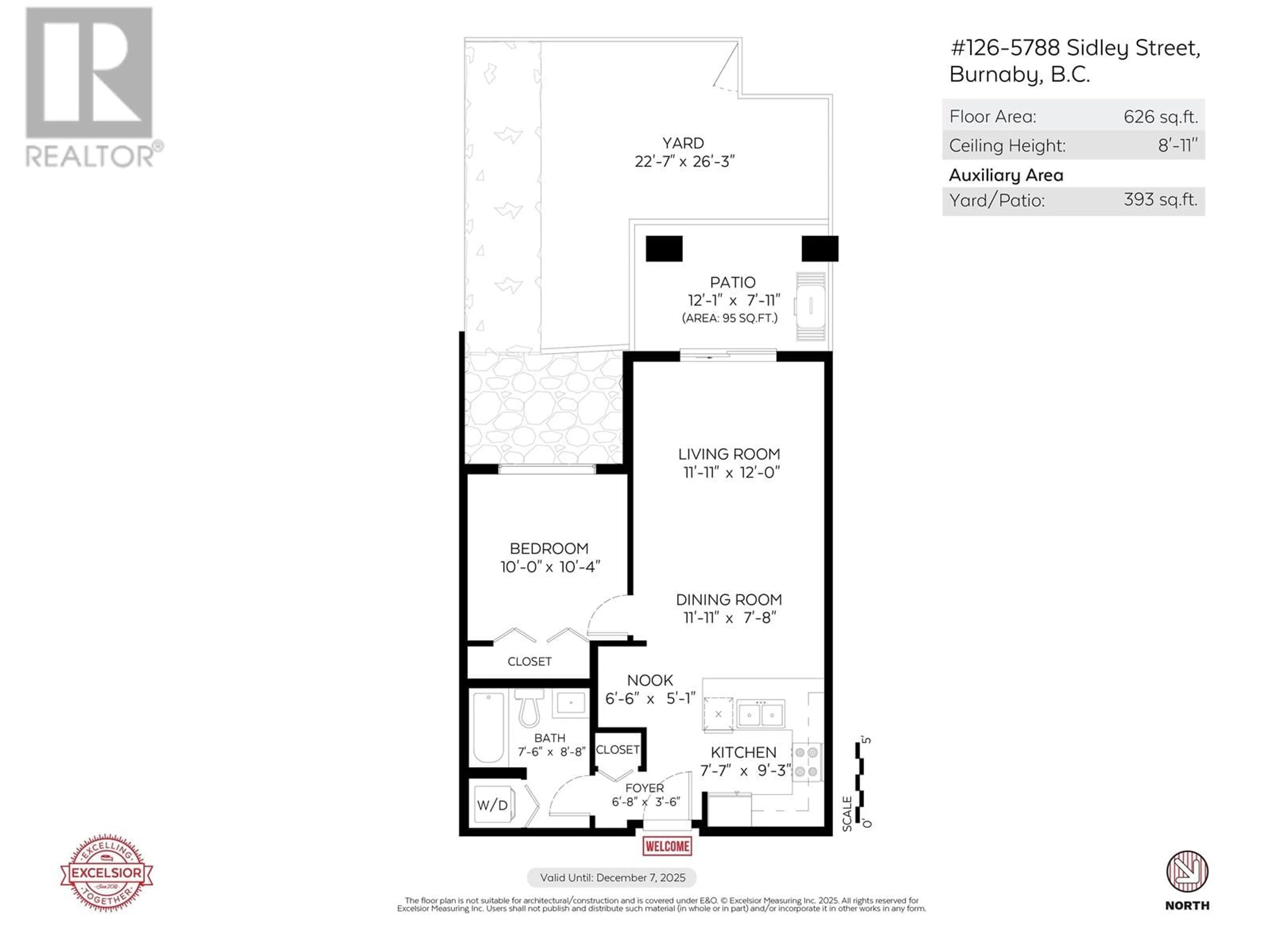 Floor plan for 126 - 5788 SIDLEY STREET, Burnaby British Columbia V5J0E4