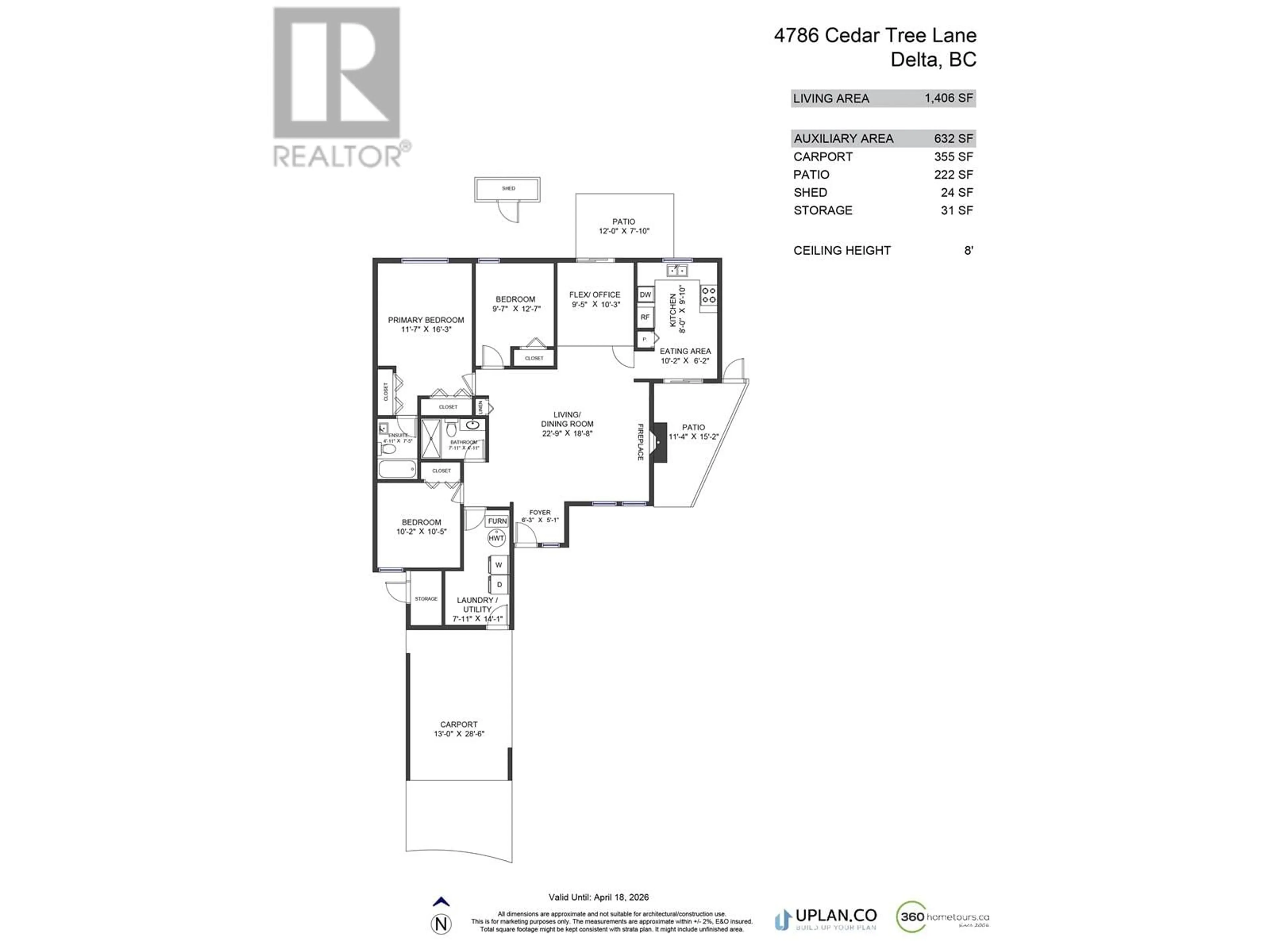 Floor plan for 4786 CEDAR TREE LANE, Delta British Columbia V4K4G6