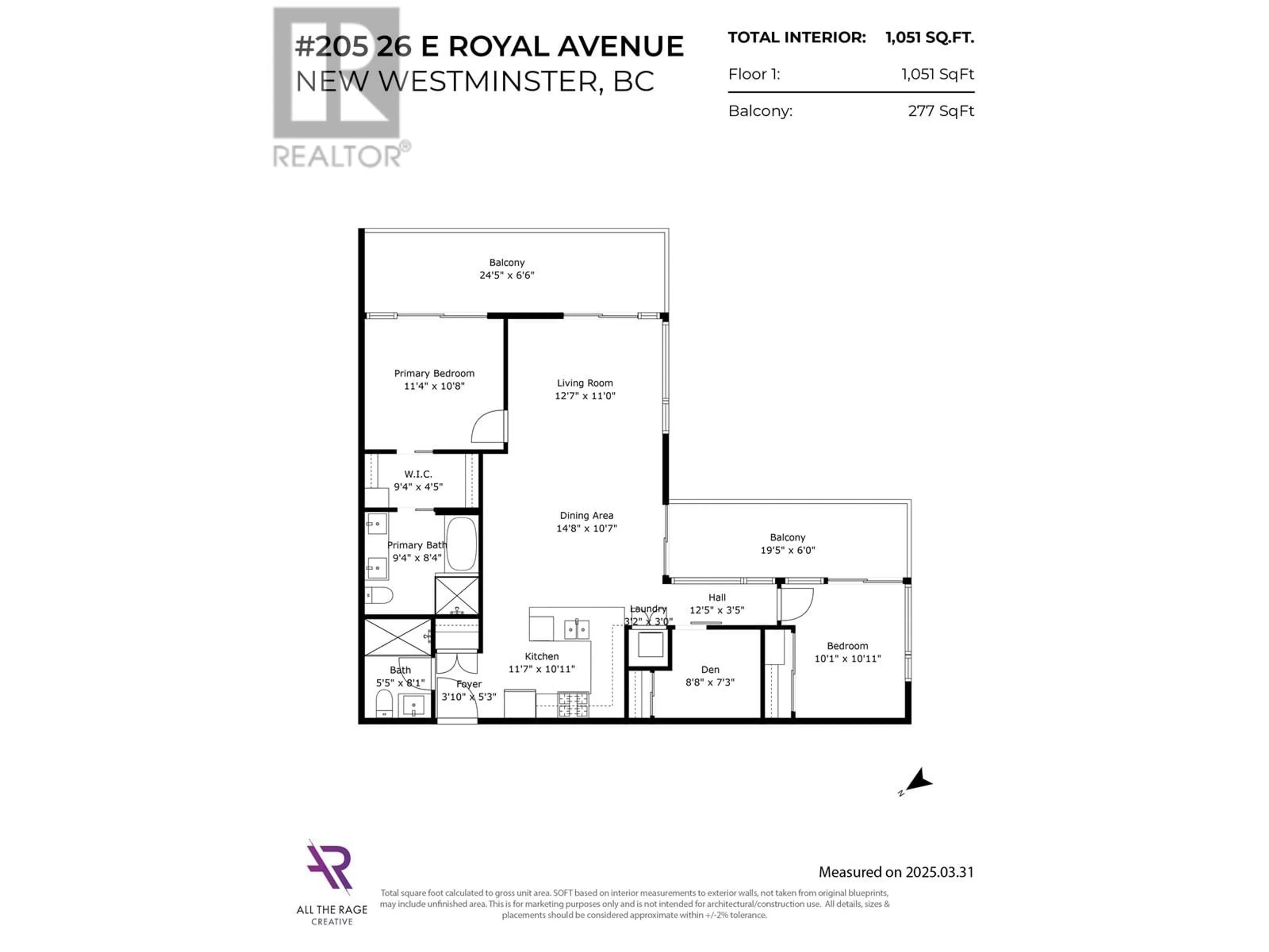 Floor plan for 205 - 26 ROYAL AVENUE, New Westminster British Columbia V3L0B7