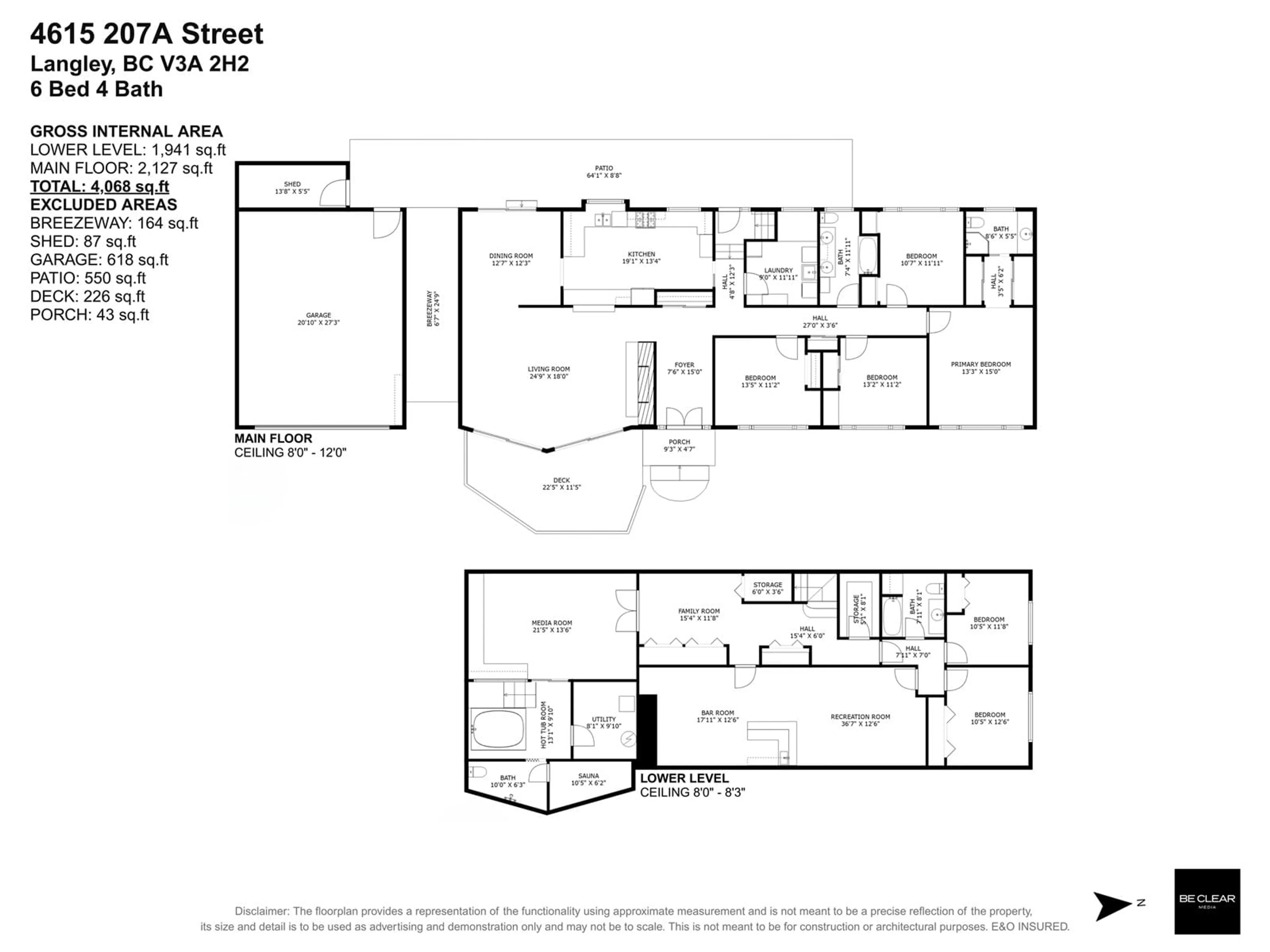 Floor plan for 4615 207A, Langley British Columbia V3A2H2