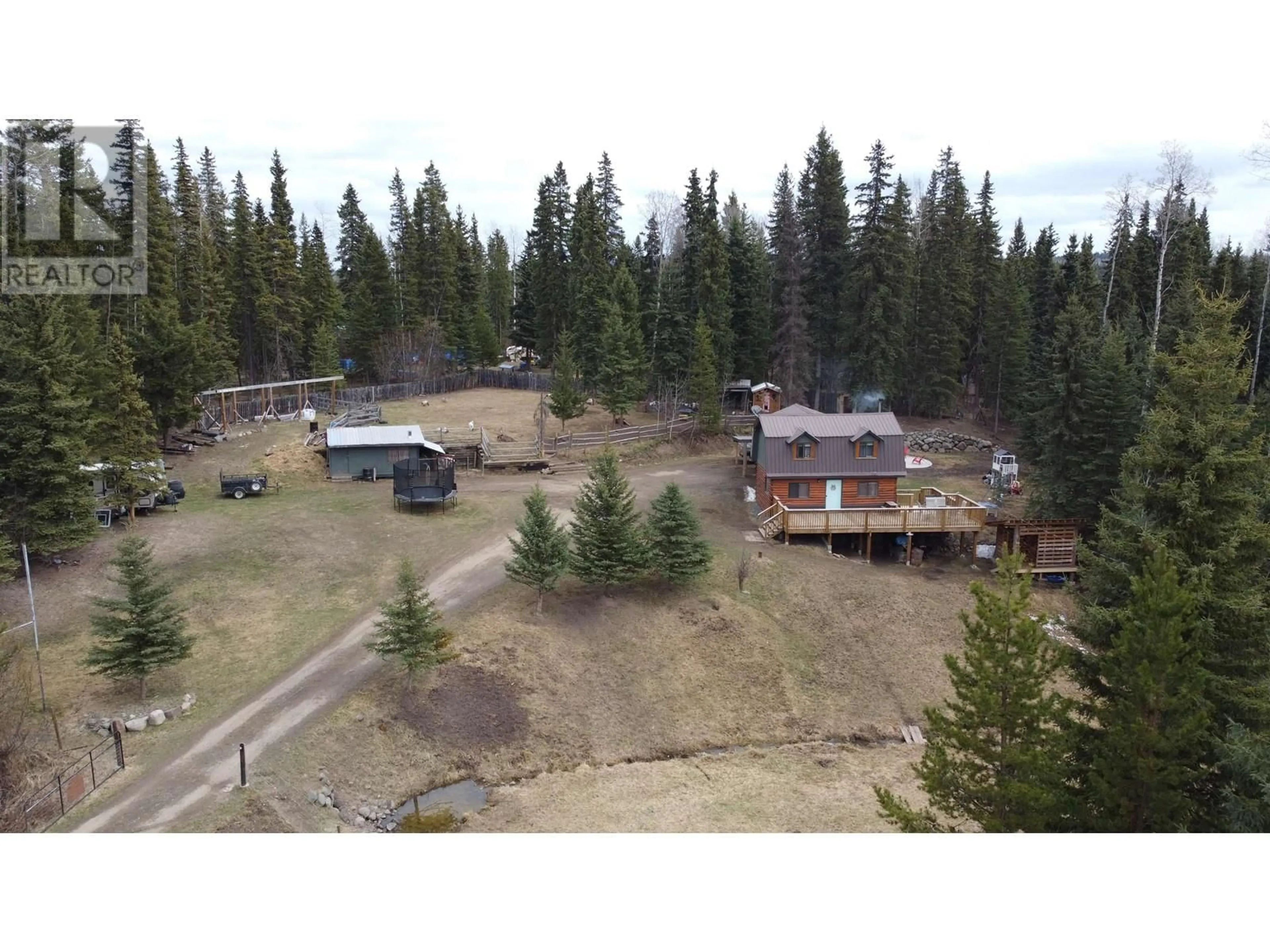 A pic from outside/outdoor area/front of a property/back of a property/a pic from drone, mountain view for 7536 GAUTHIER ROAD, Deka Lake / Sulphurous / Hathaway Lakes British Columbia V0K1X3
