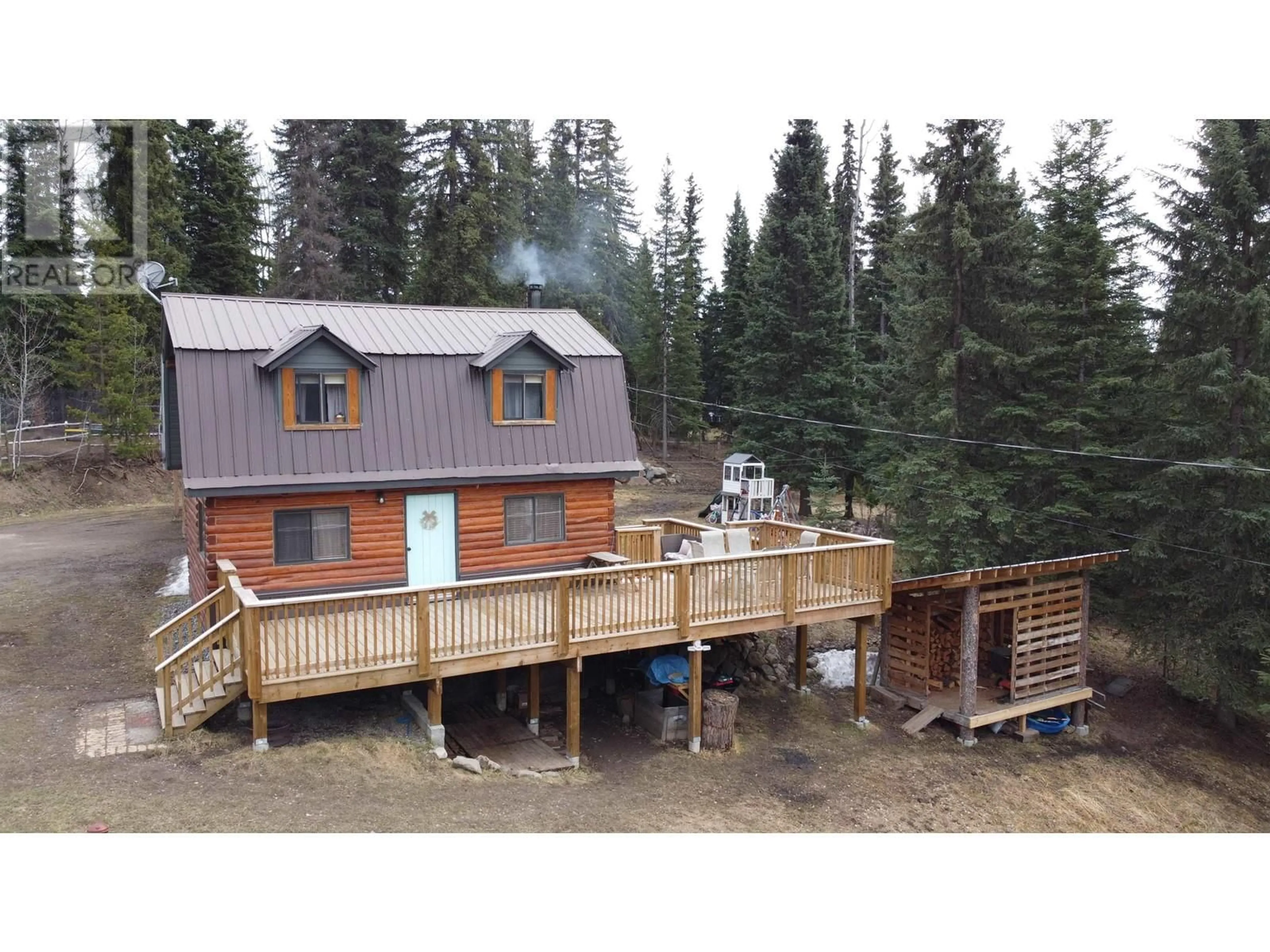 A pic from outside/outdoor area/front of a property/back of a property/a pic from drone, mountain view for 7536 GAUTHIER ROAD, Deka Lake / Sulphurous / Hathaway Lakes British Columbia V0K1X3