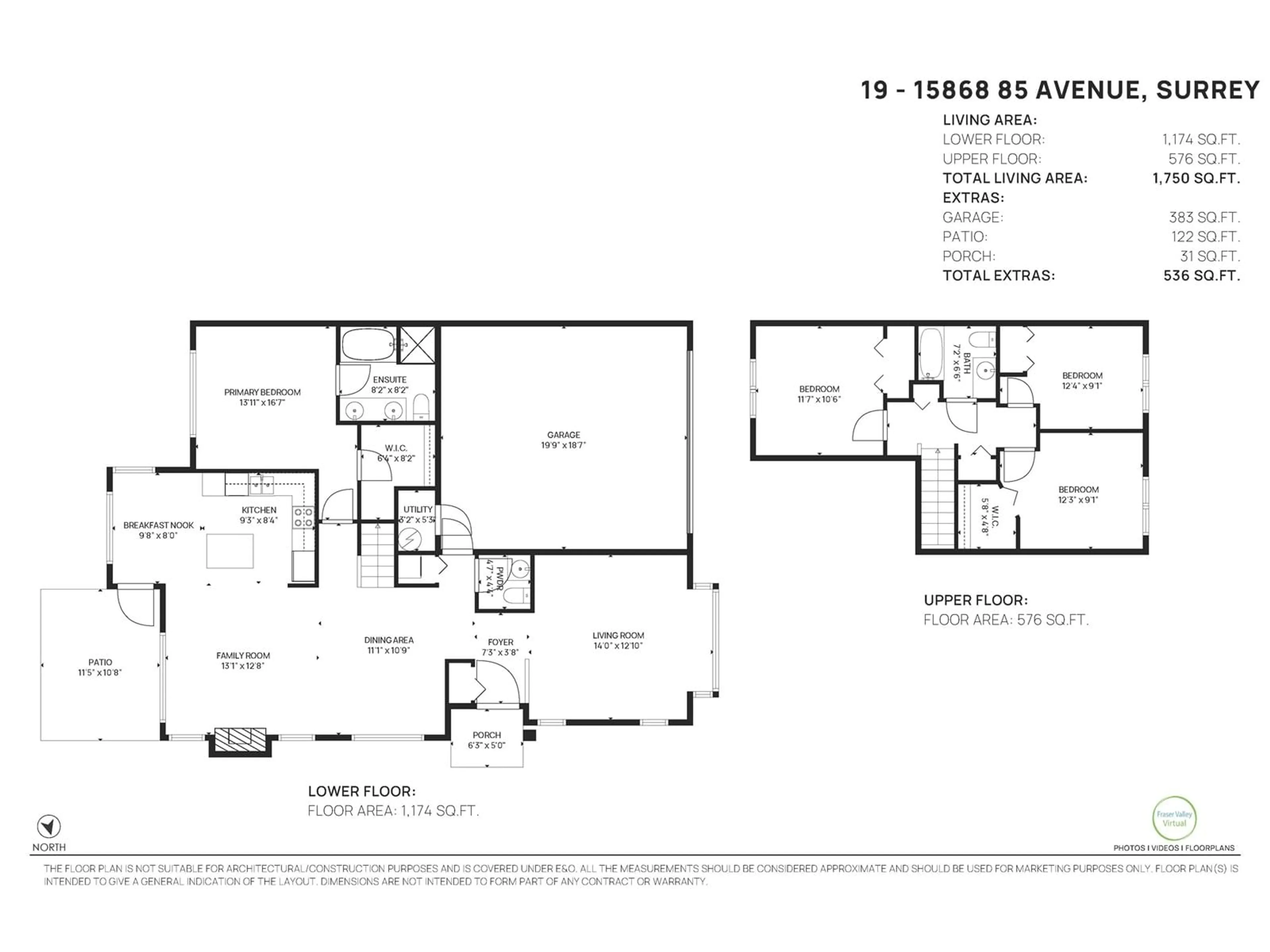 Floor plan for 19 - 15868 85, Surrey British Columbia V4N0Y9