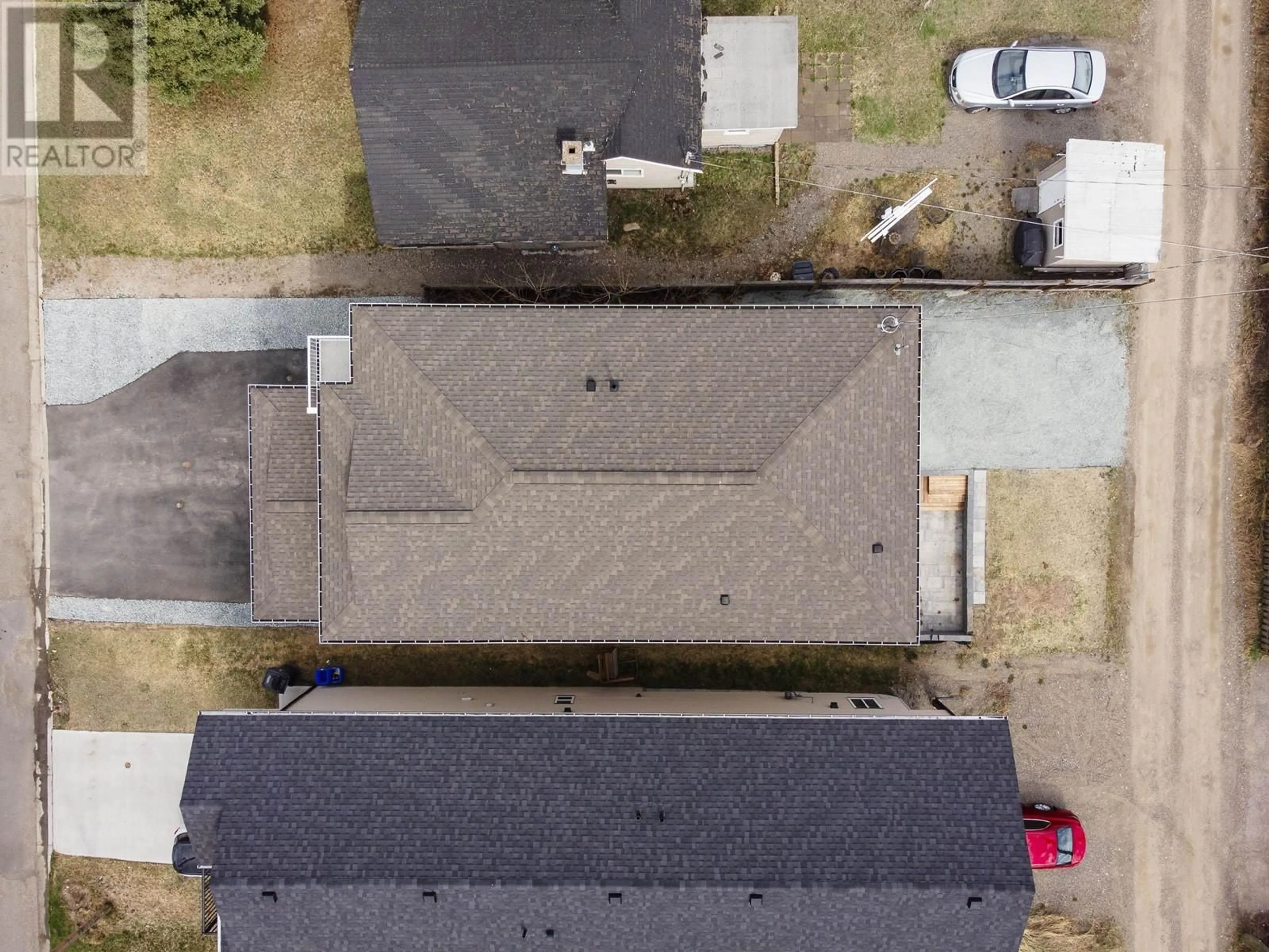 A pic from outside/outdoor area/front of a property/back of a property/a pic from drone, street for 696 JOHNSON STREET, Prince George British Columbia V2M2Z9