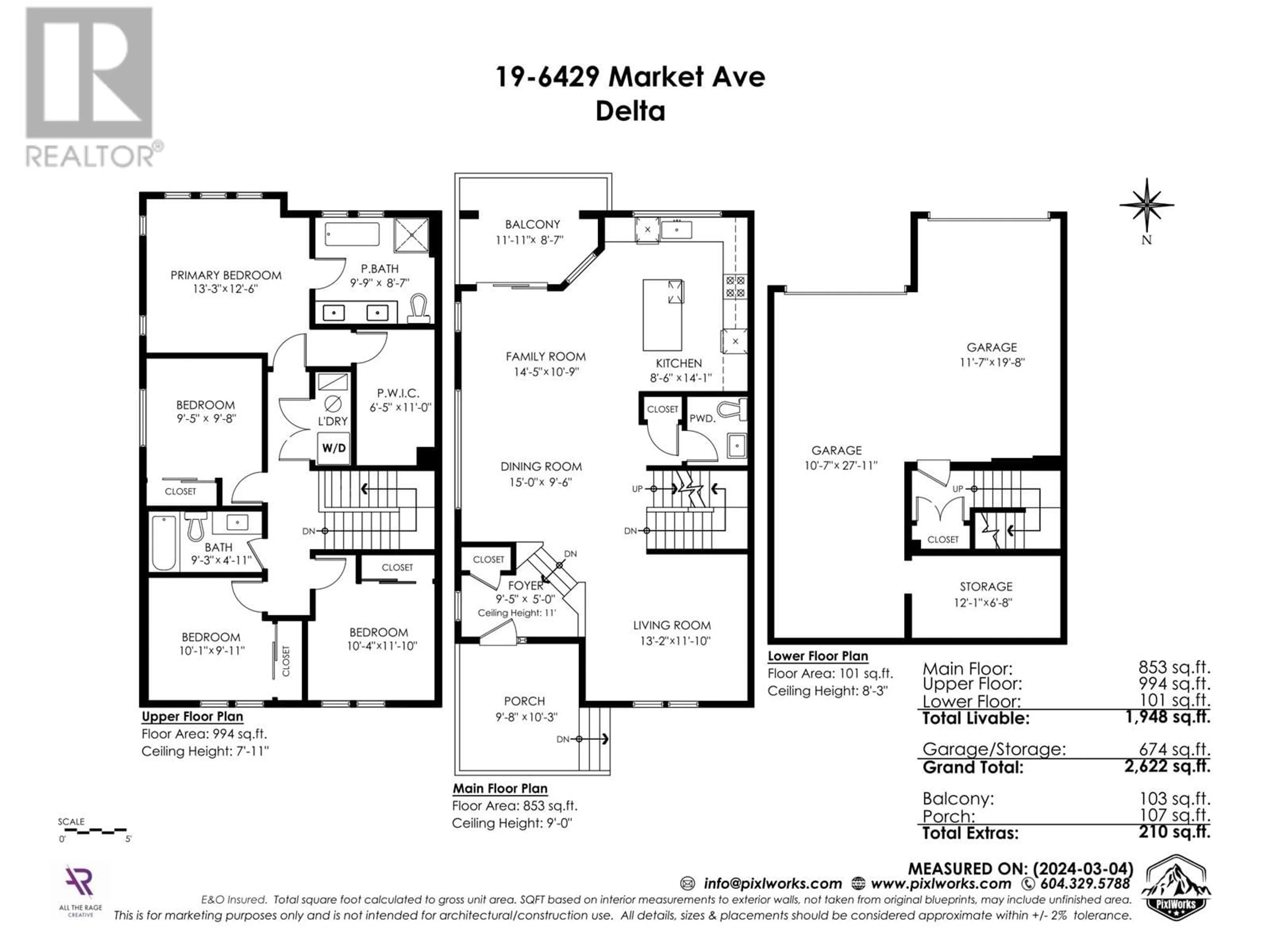 Floor plan for 19 - 6429 MARKET AVENUE, Delta British Columbia V4L0A8
