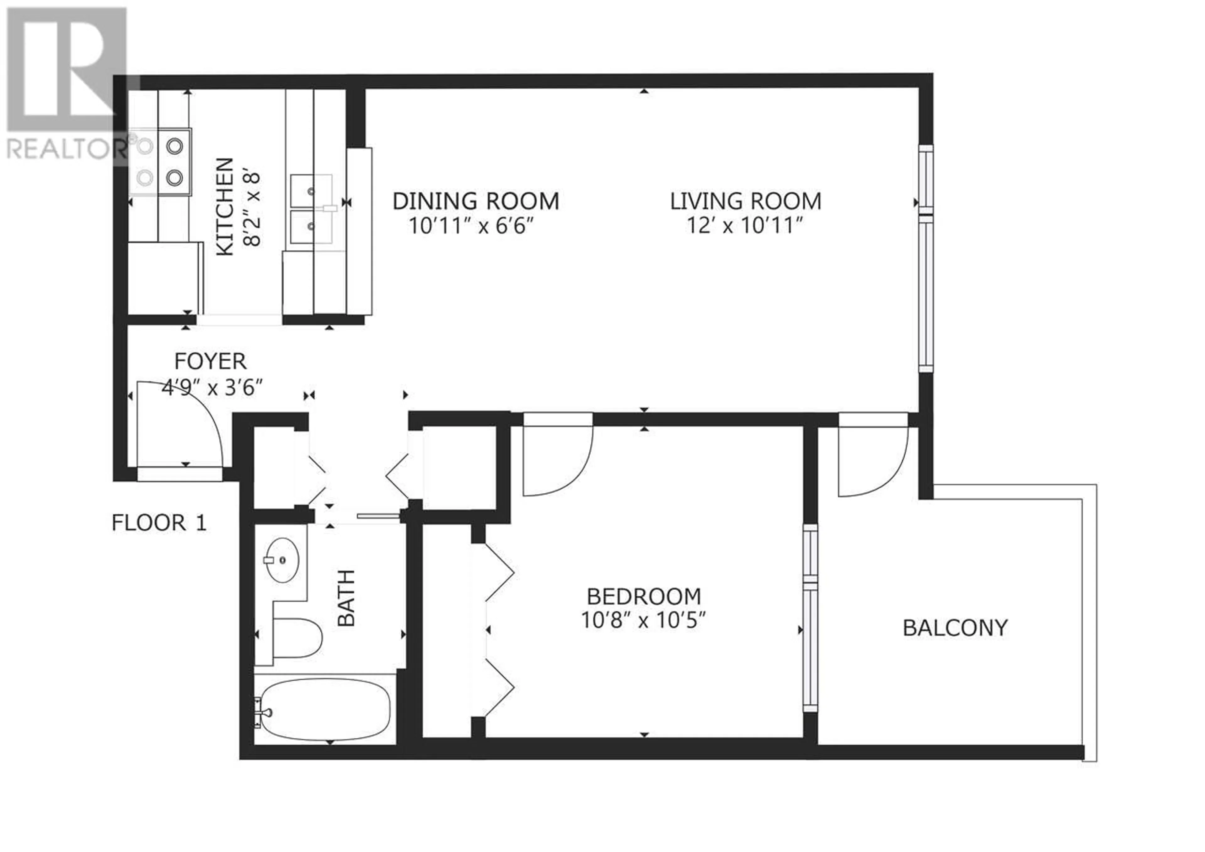 Floor plan for 2301 - 5380 OBEN STREET, Vancouver British Columbia V5R6H7