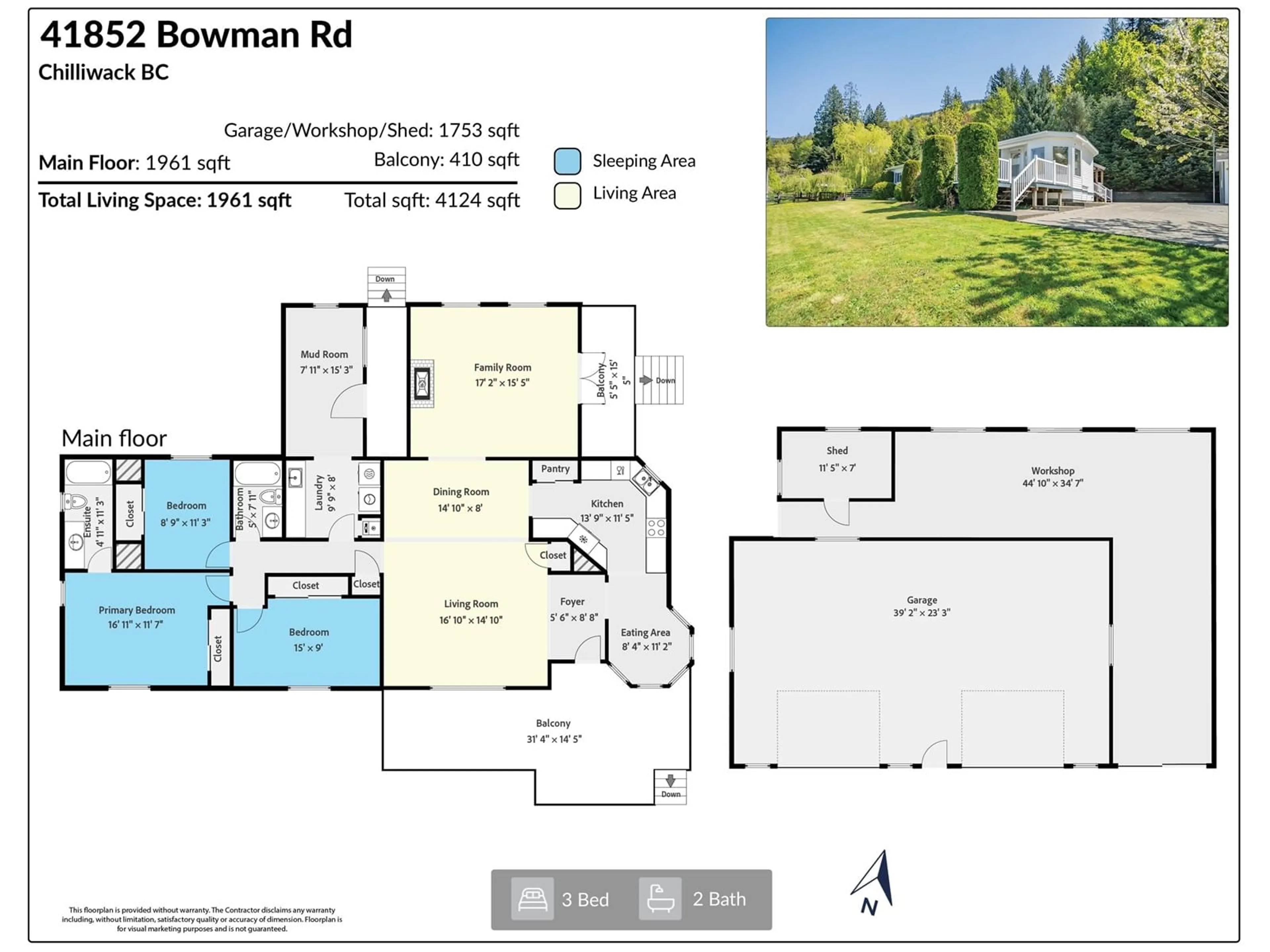 Floor plan for 41852 BOWMAN ROAD, Yarrow British Columbia V2R5G8
