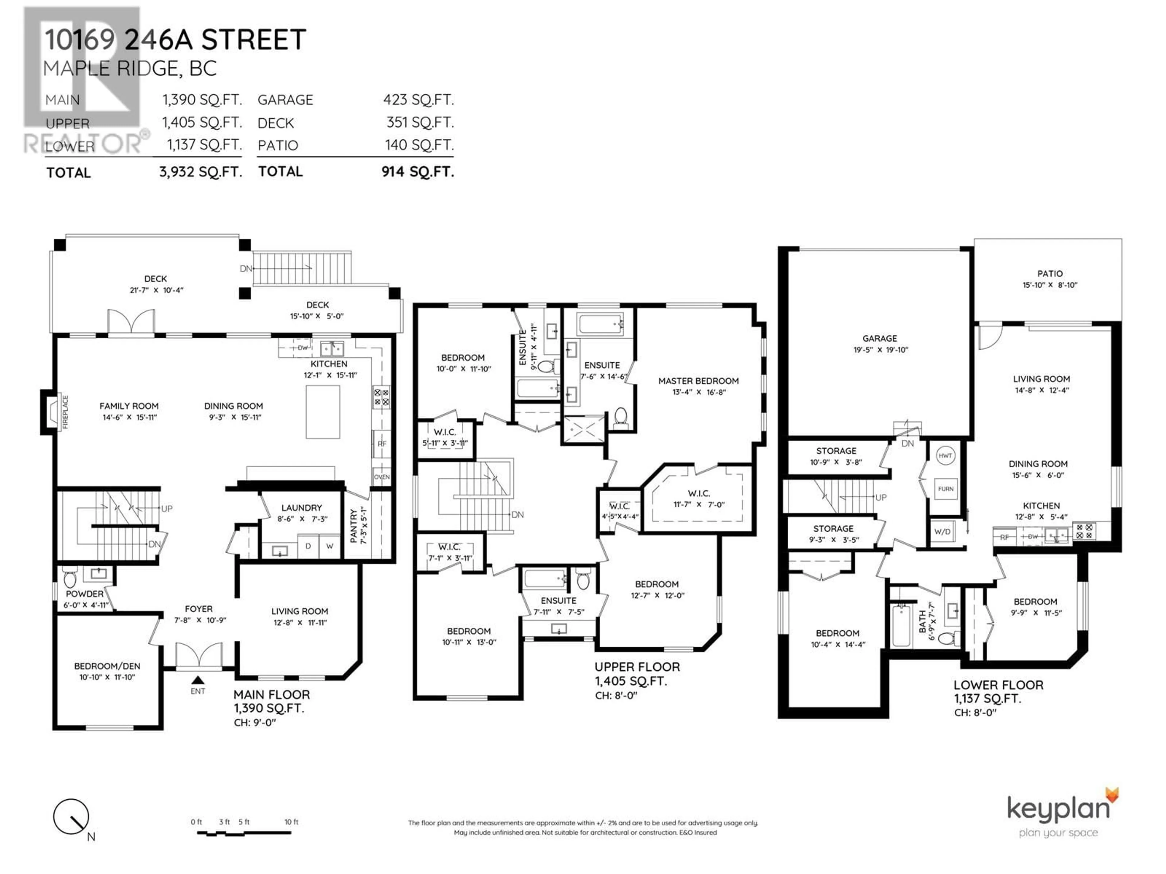 Floor plan for 10169 246A STREET, Maple Ridge British Columbia V2W0K1