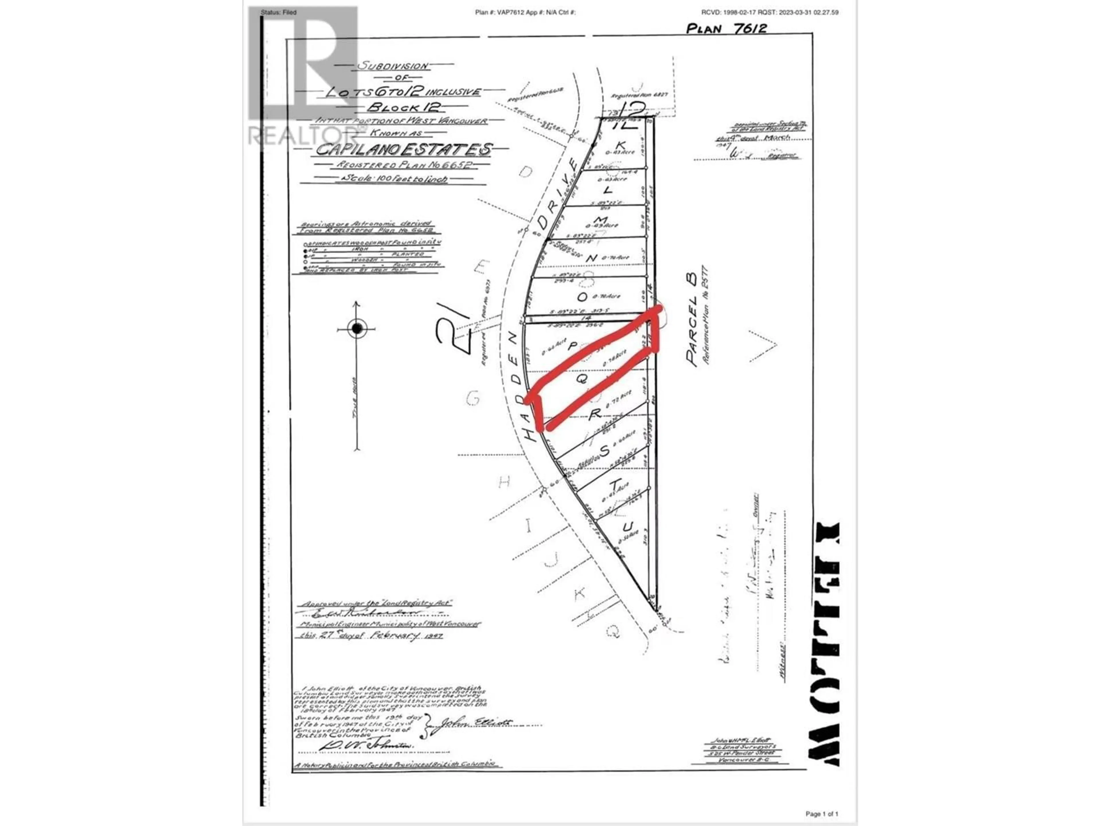 Floor plan for 533 HADDEN DRIVE, West Vancouver British Columbia V7S1G8