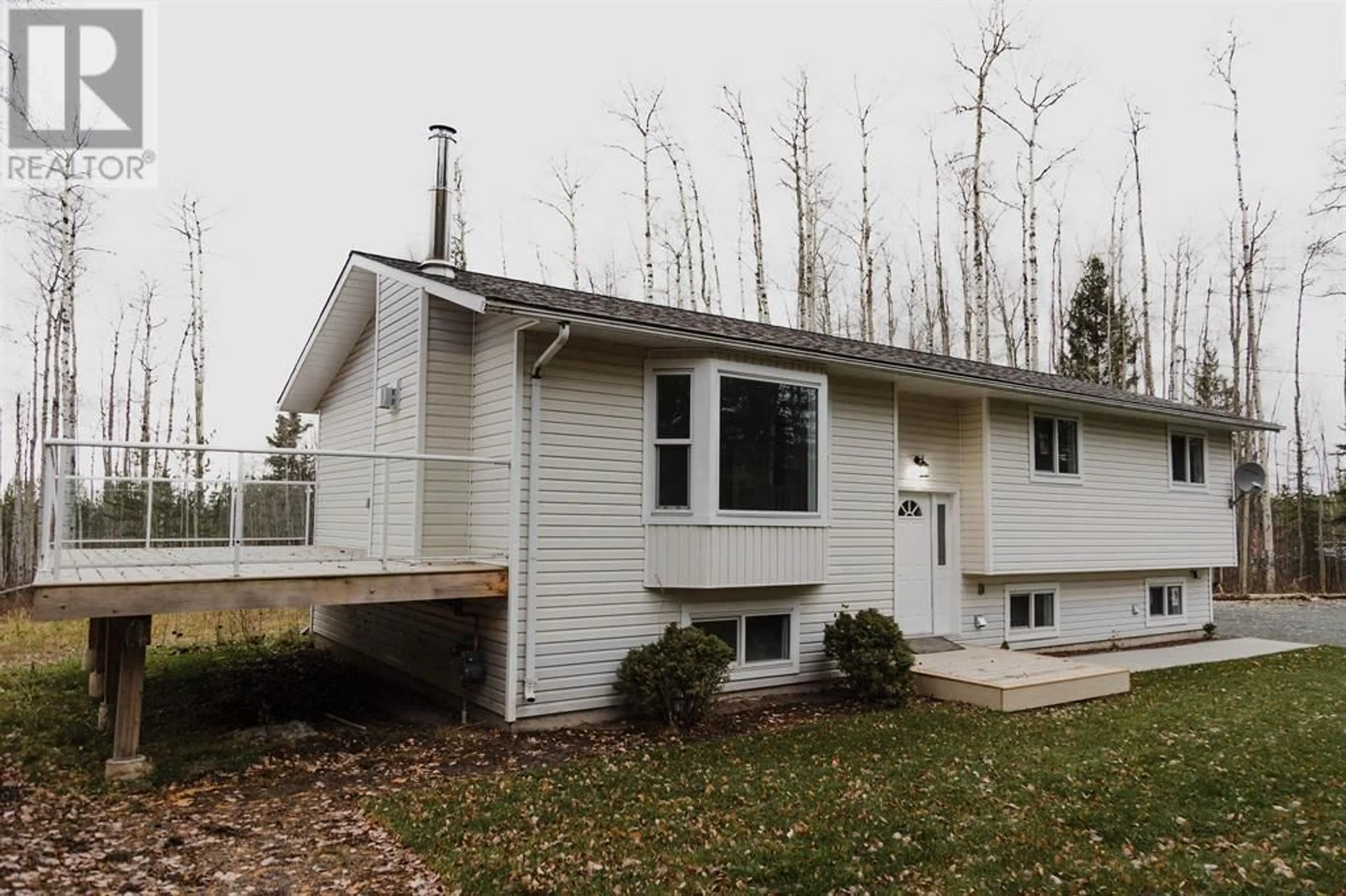 Home with vinyl exterior material, street for 9685 MOSSMAN ROAD, Prince George British Columbia V2N5B3