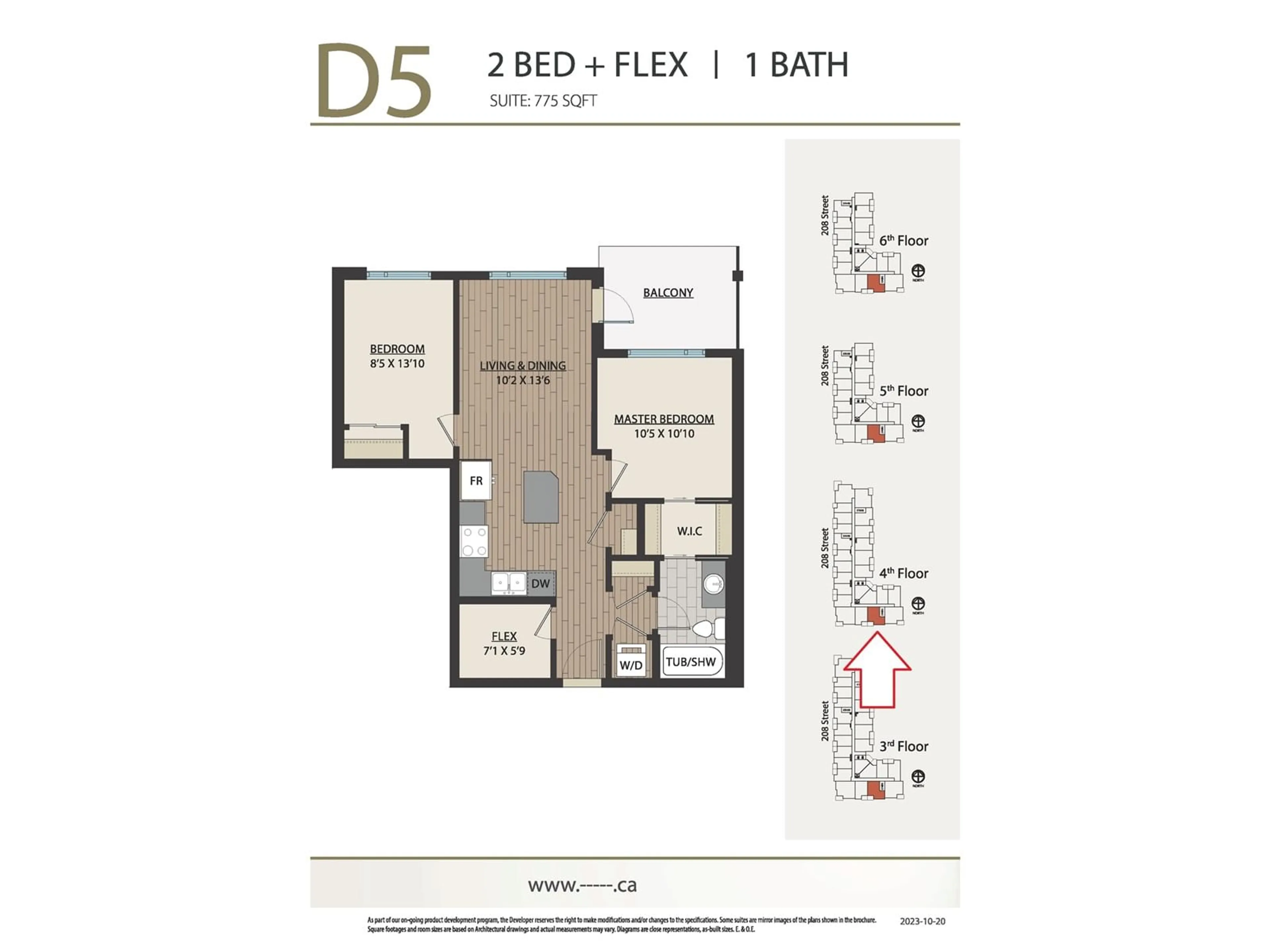 Floor plan for A416 - 8233 208B, Langley British Columbia V0V0V0