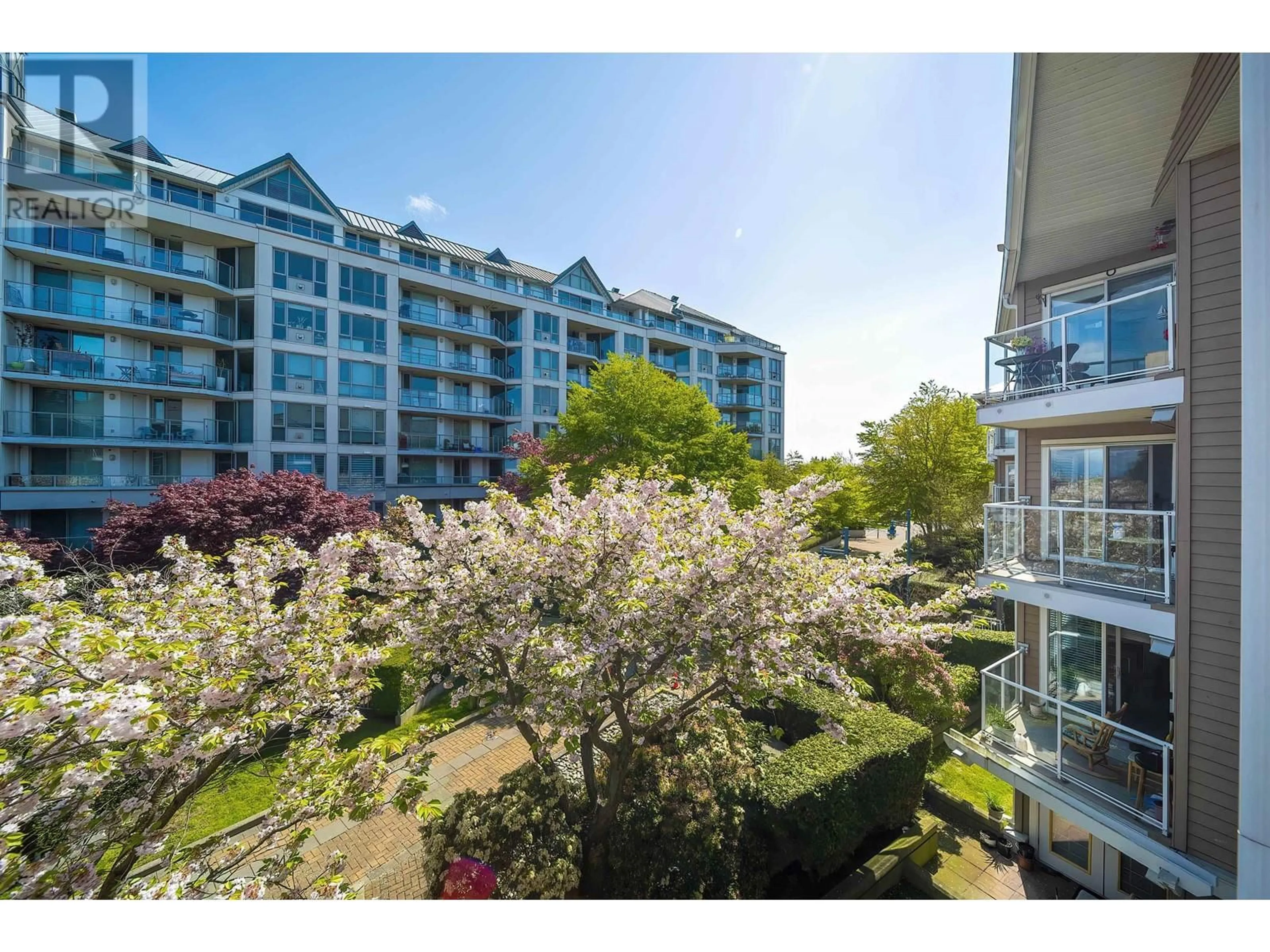 A pic from outside/outdoor area/front of a property/back of a property/a pic from drone, city buildings view from balcony for 311 - 5880 DOVER CRESCENT, Richmond British Columbia V7C5P5