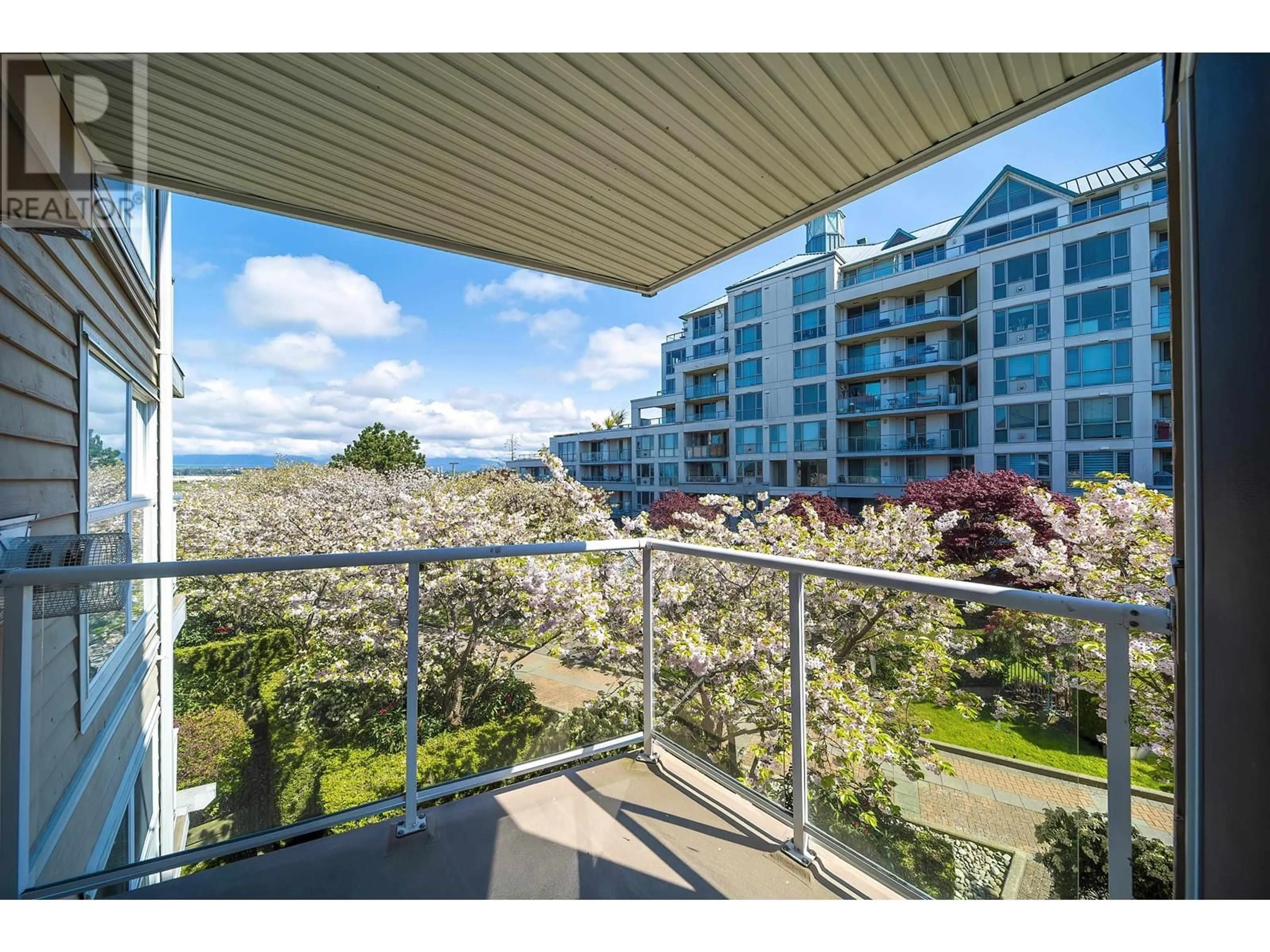Balcony in the apartment, water/lake/river/ocean view for 311 - 5880 DOVER CRESCENT, Richmond British Columbia V7C5P5