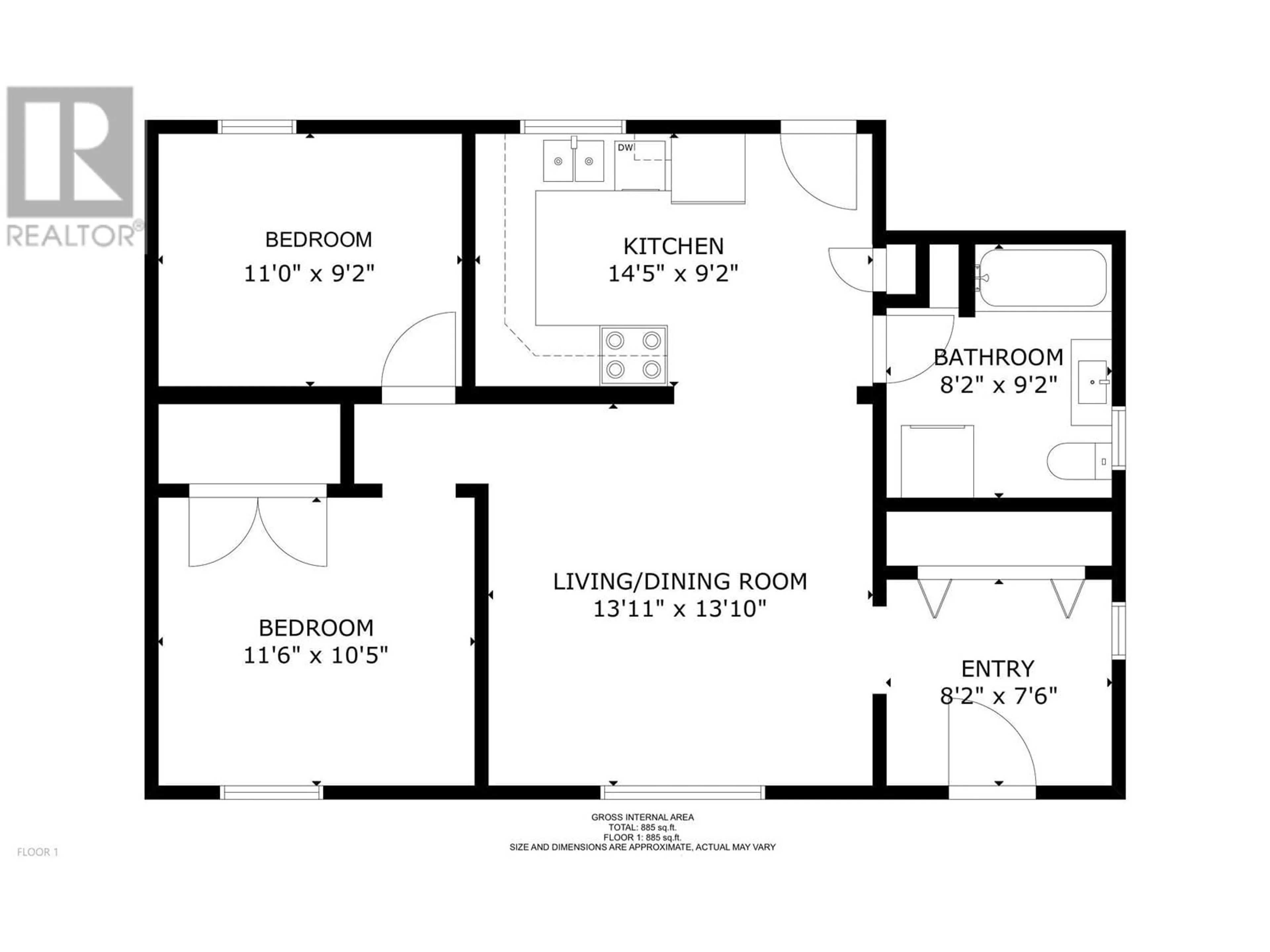 Floor plan for 9611 97 AVENUE, Fort St. John British Columbia V1J1N2