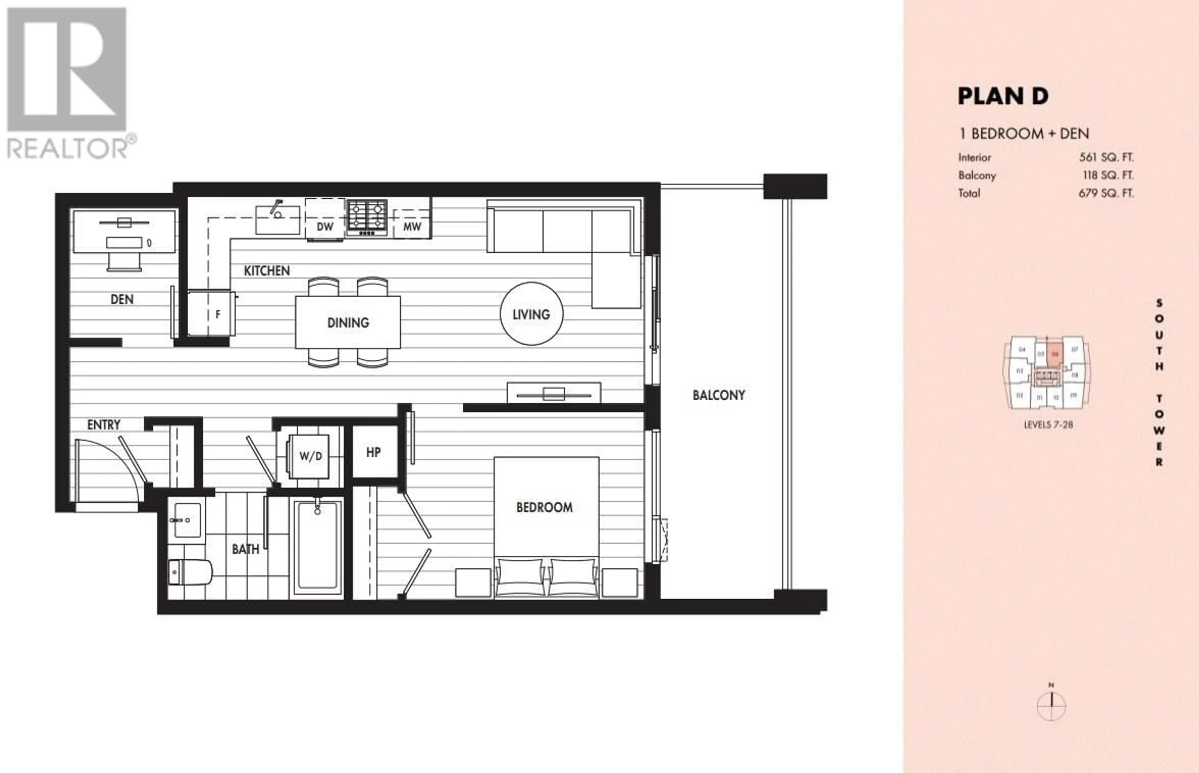 Floor plan for 906 - 308 ALDERSON AVENUE, Coquitlam British Columbia V3K3V8