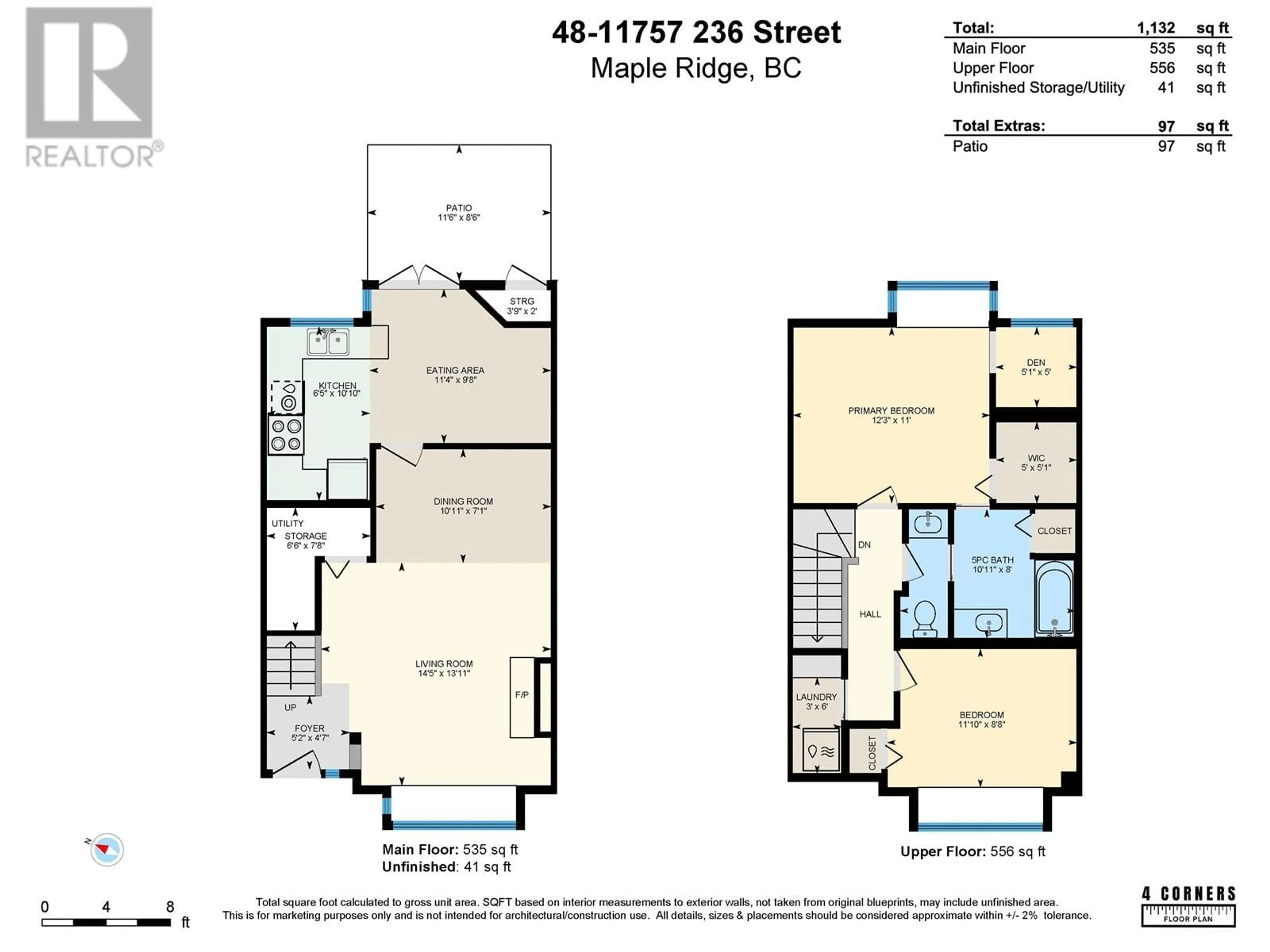 Floor plan for 48 - 11757 236 STREET, Maple Ridge British Columbia V4R2E4